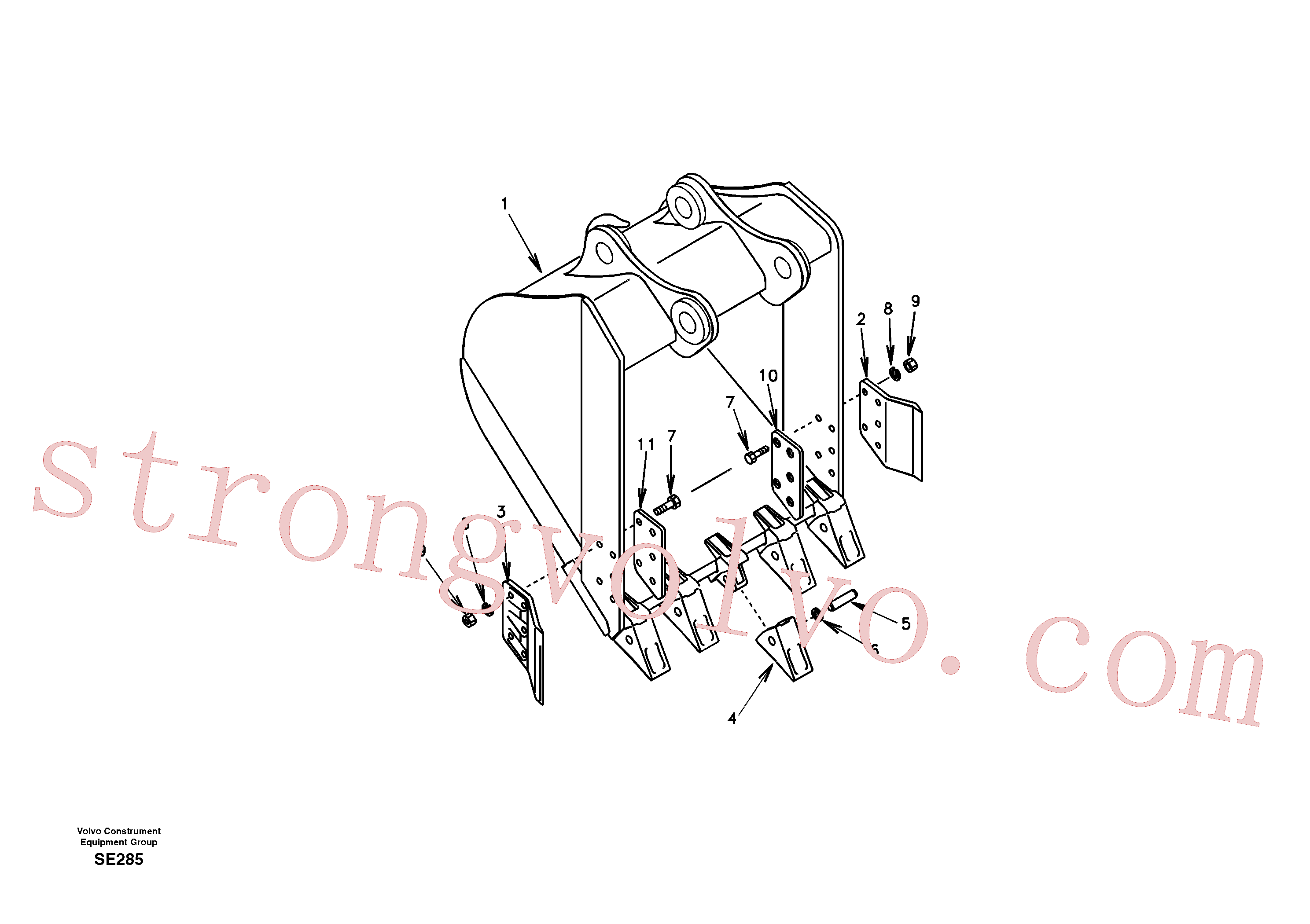 SA1171-01910 Volvo Balde(SE285 Montagem)