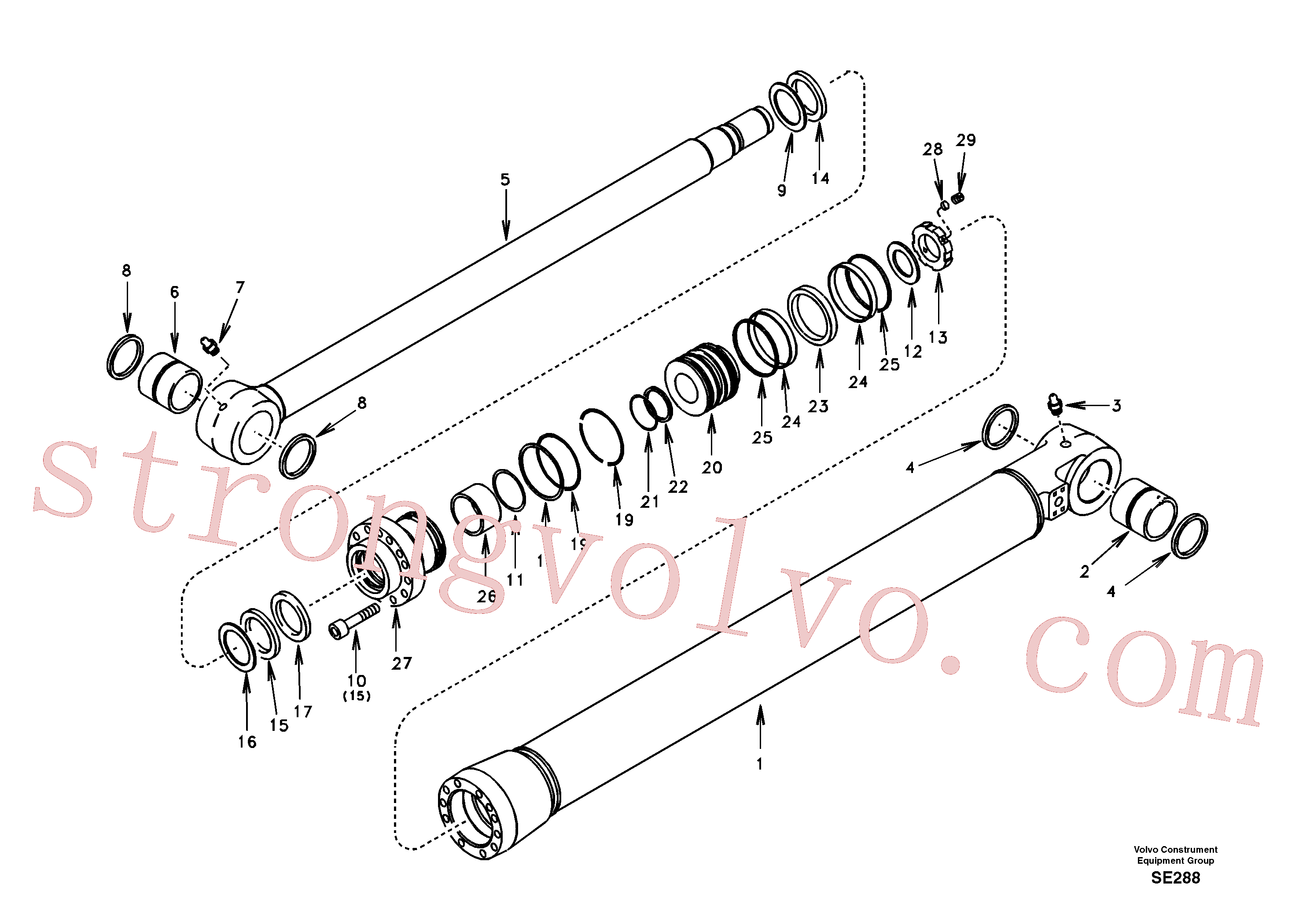 Atacado VOE14501229 Tubo Volvo escavadeira