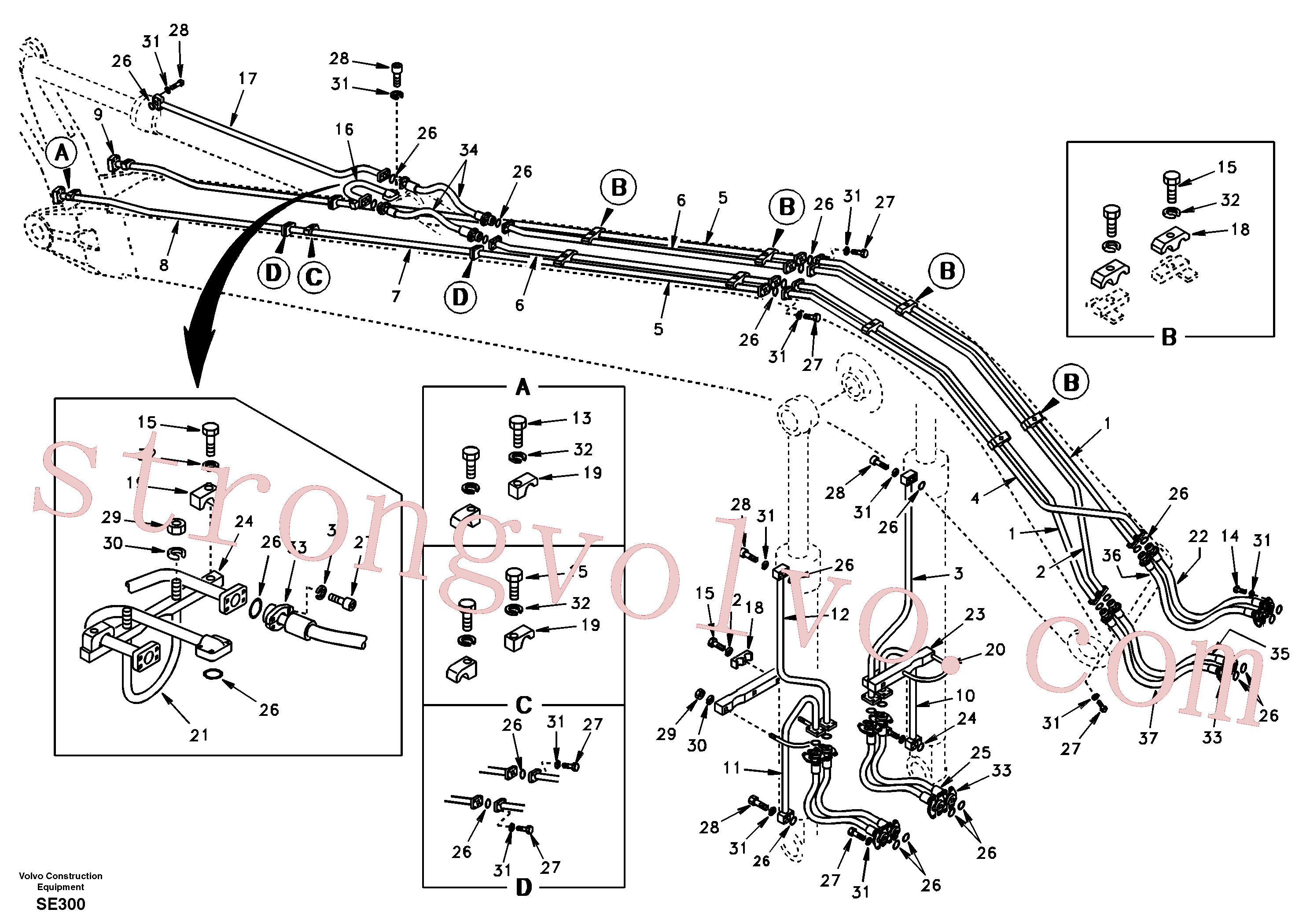 VOE14674381 Pipe Volvo escavadeira