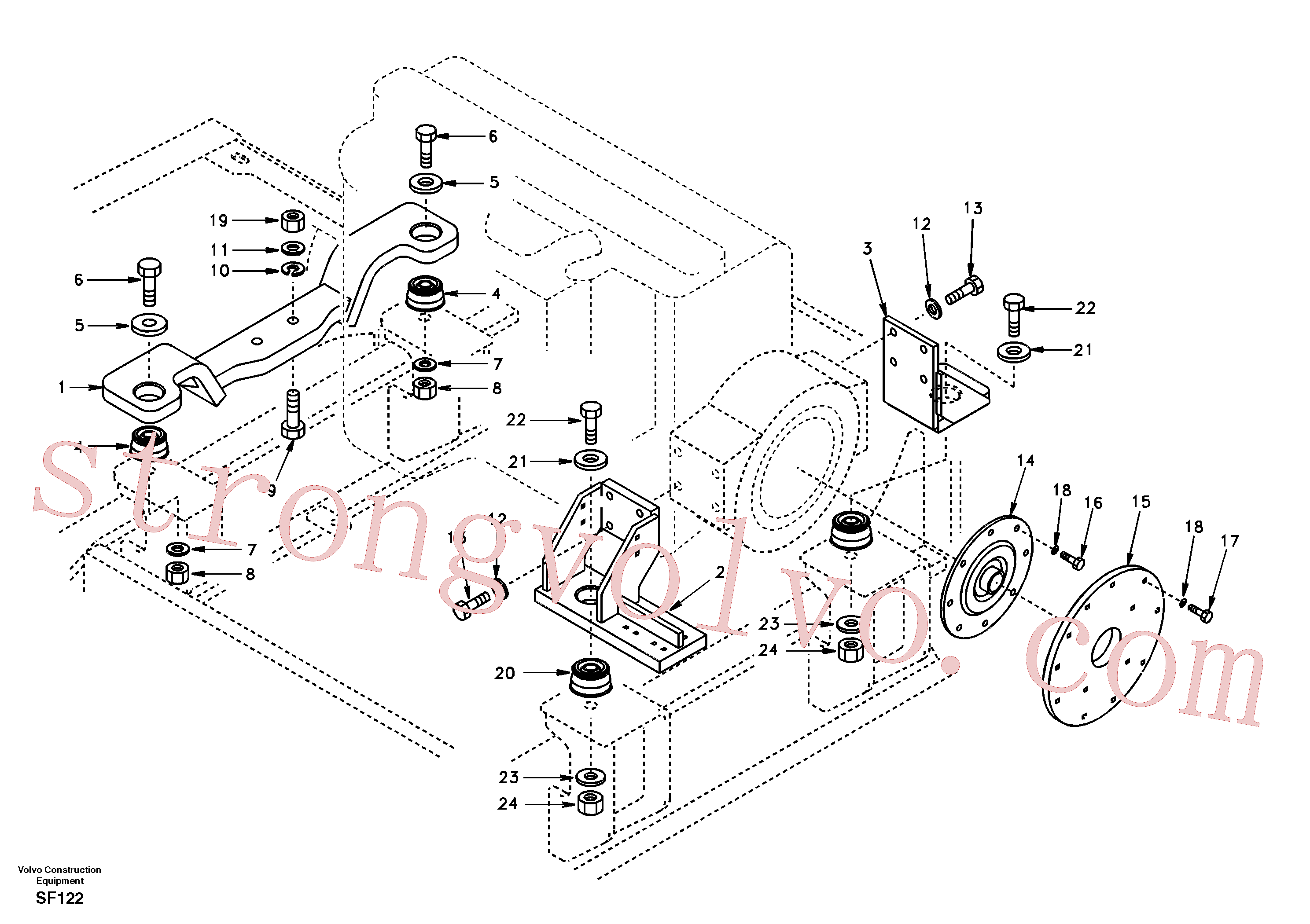 SA9011-22016 Volvo Apoio do motor(SF122 Montagem)