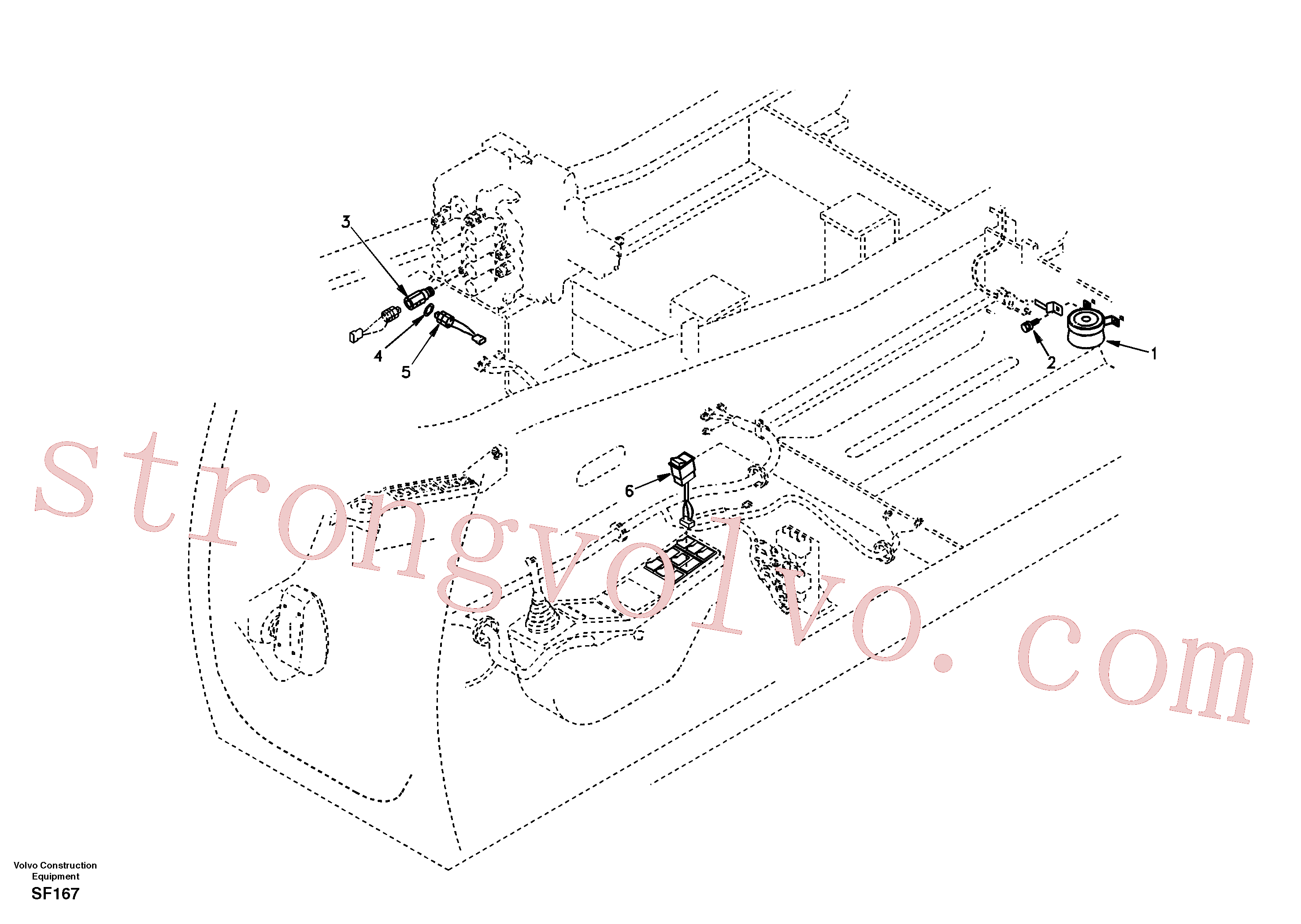 VOE14500781 Volvo Unidade de alarme de marcha-atrás(SF167 Montagem)