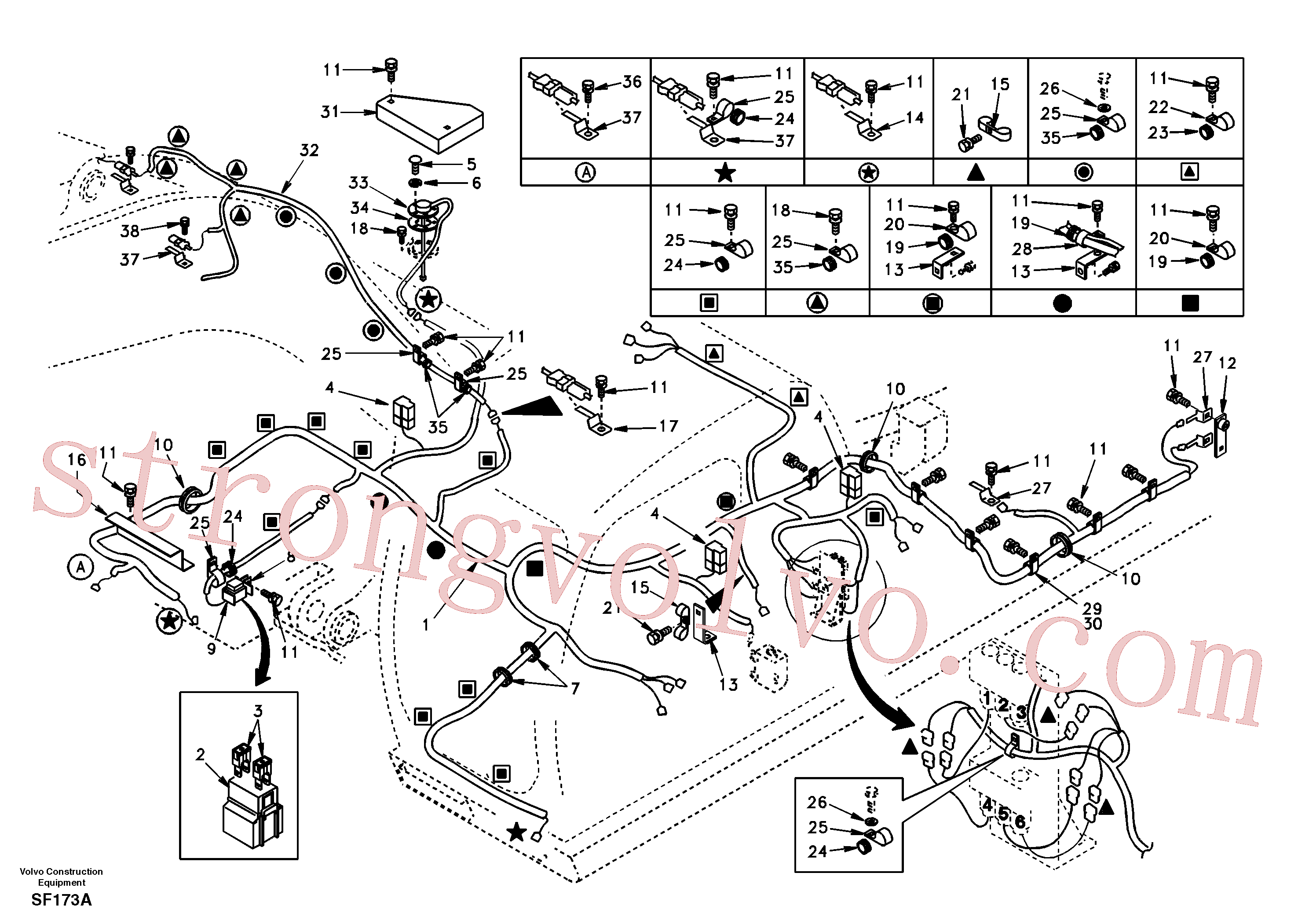 SA1048-10650 Volvo Cablagem principal(SF173A Montagem)