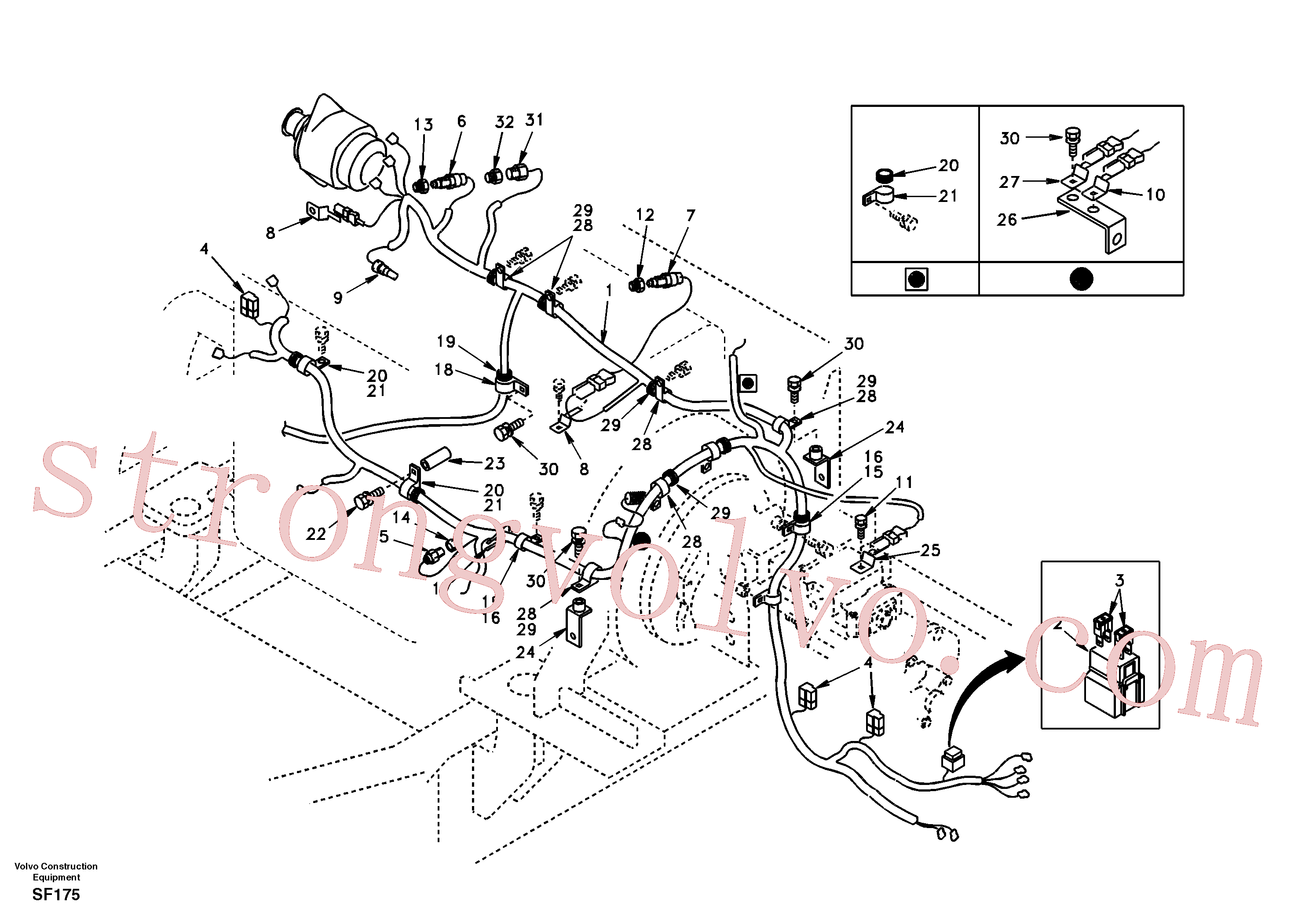 SA9011-21017 Volvo Cablagem, motor(SF175 Montagem)