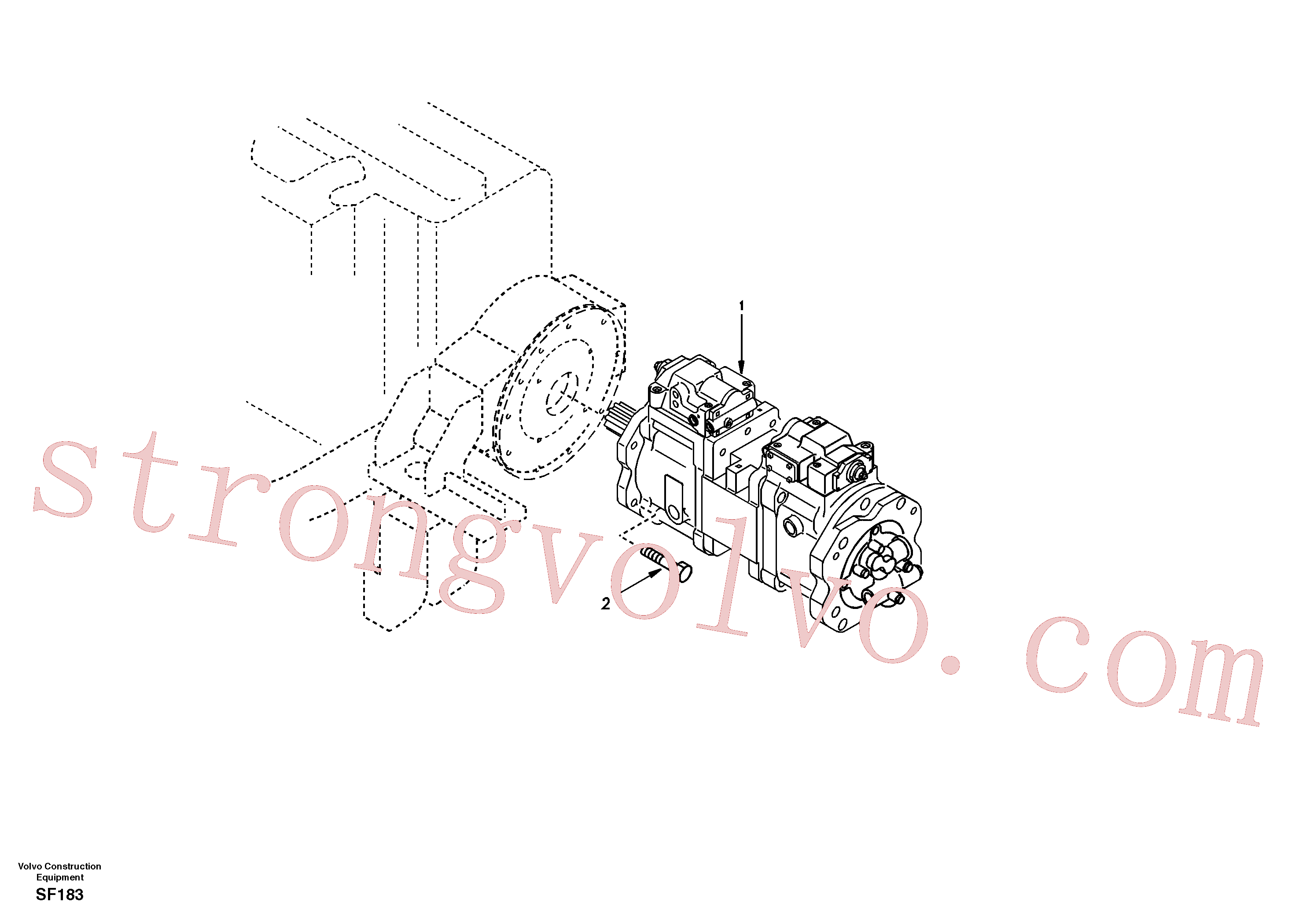 SA9016-12013 Volvo Caixa de engrenagens da bomba com peças de montagem(SF183 Montagem)