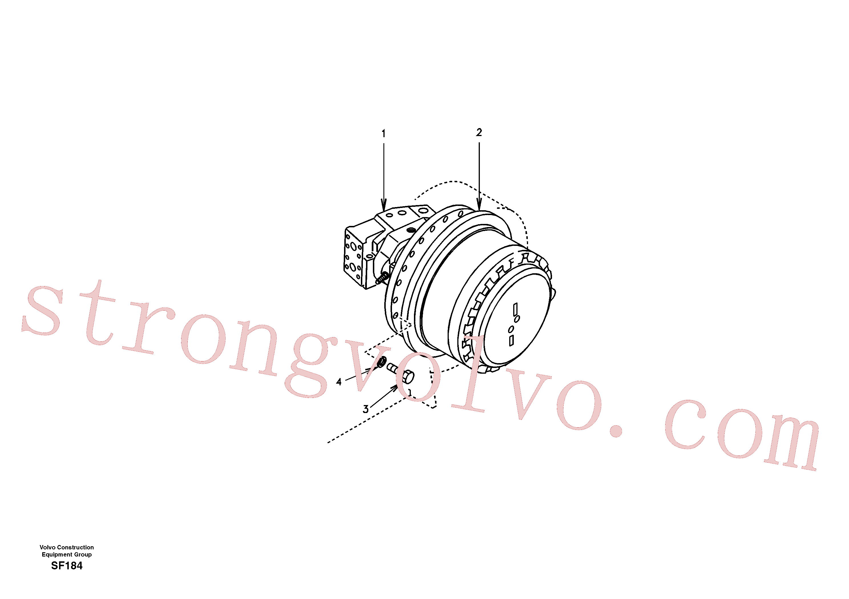 SA1143-01100 Volvo Motor de curso com peças de montagem(SF184 Montagem)