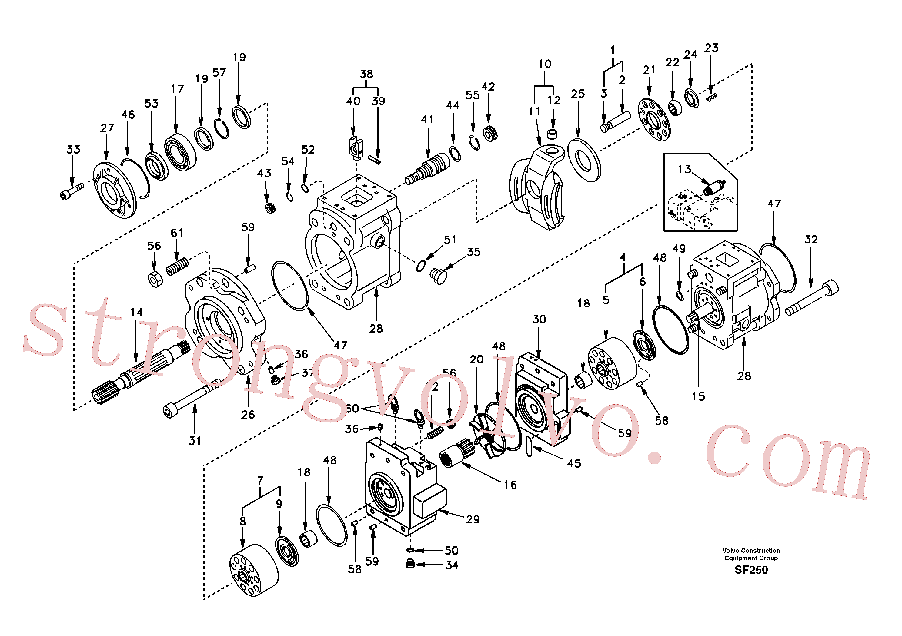 VOE990588 Volvo Bomba hidráulica(SF250 Montagem)