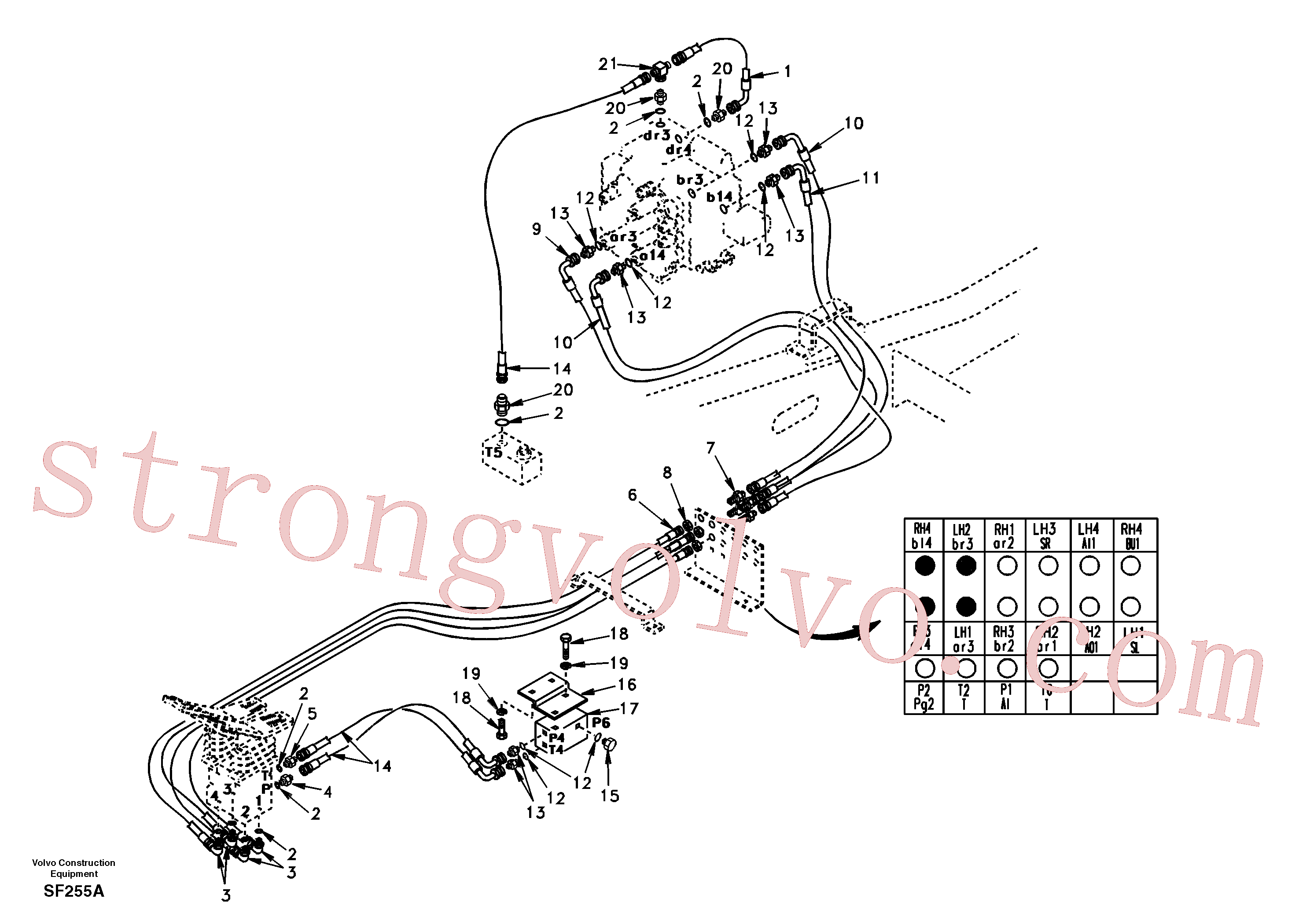 SA9453-03336 Volvo Sistema servomotor, válvula de comando para pedal da válvula de comando(SF255A Montagem)