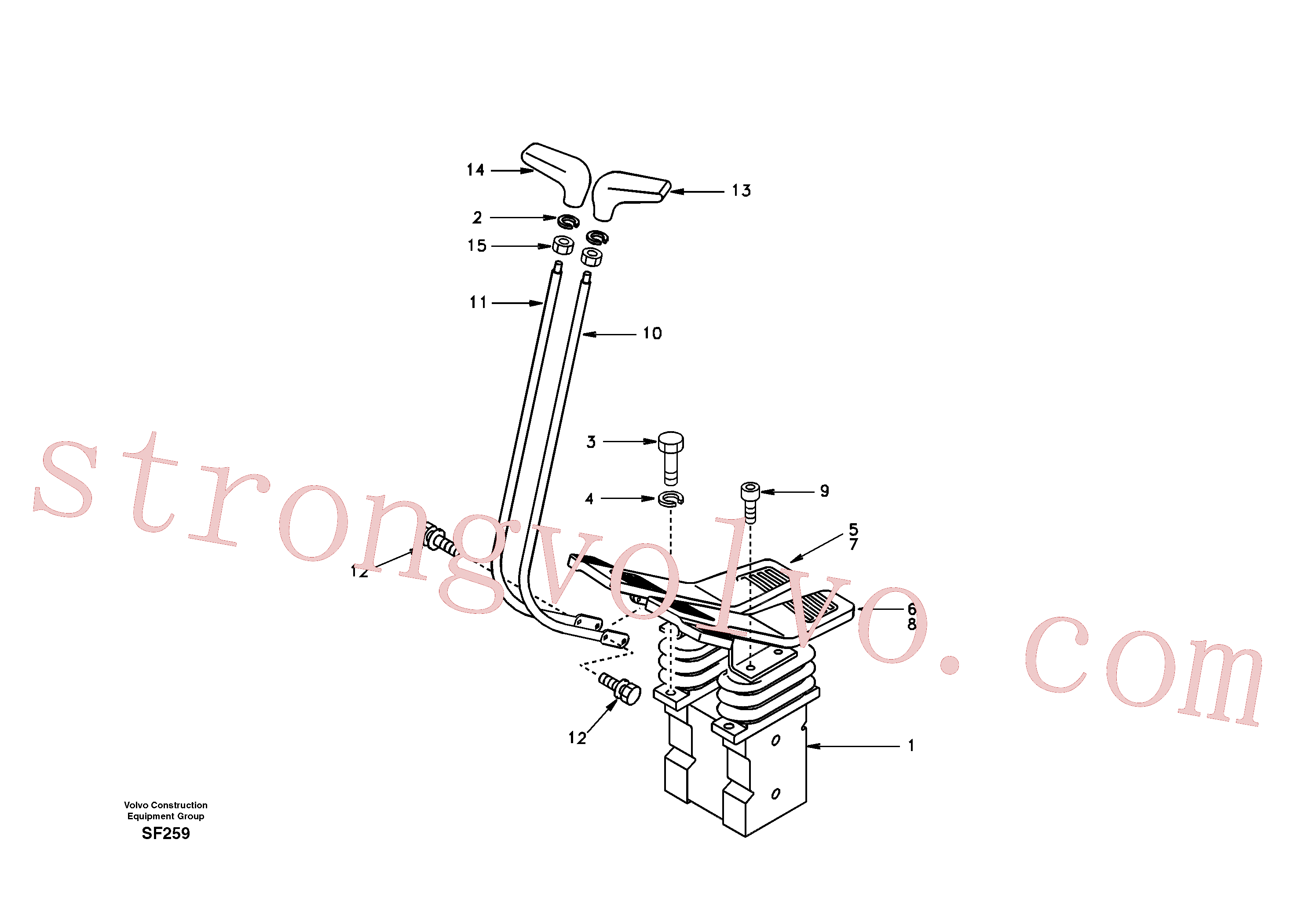 SA1148-00081 Volvo Pedal da válvula de comando à distância com acessórios(SF259 Montagem)