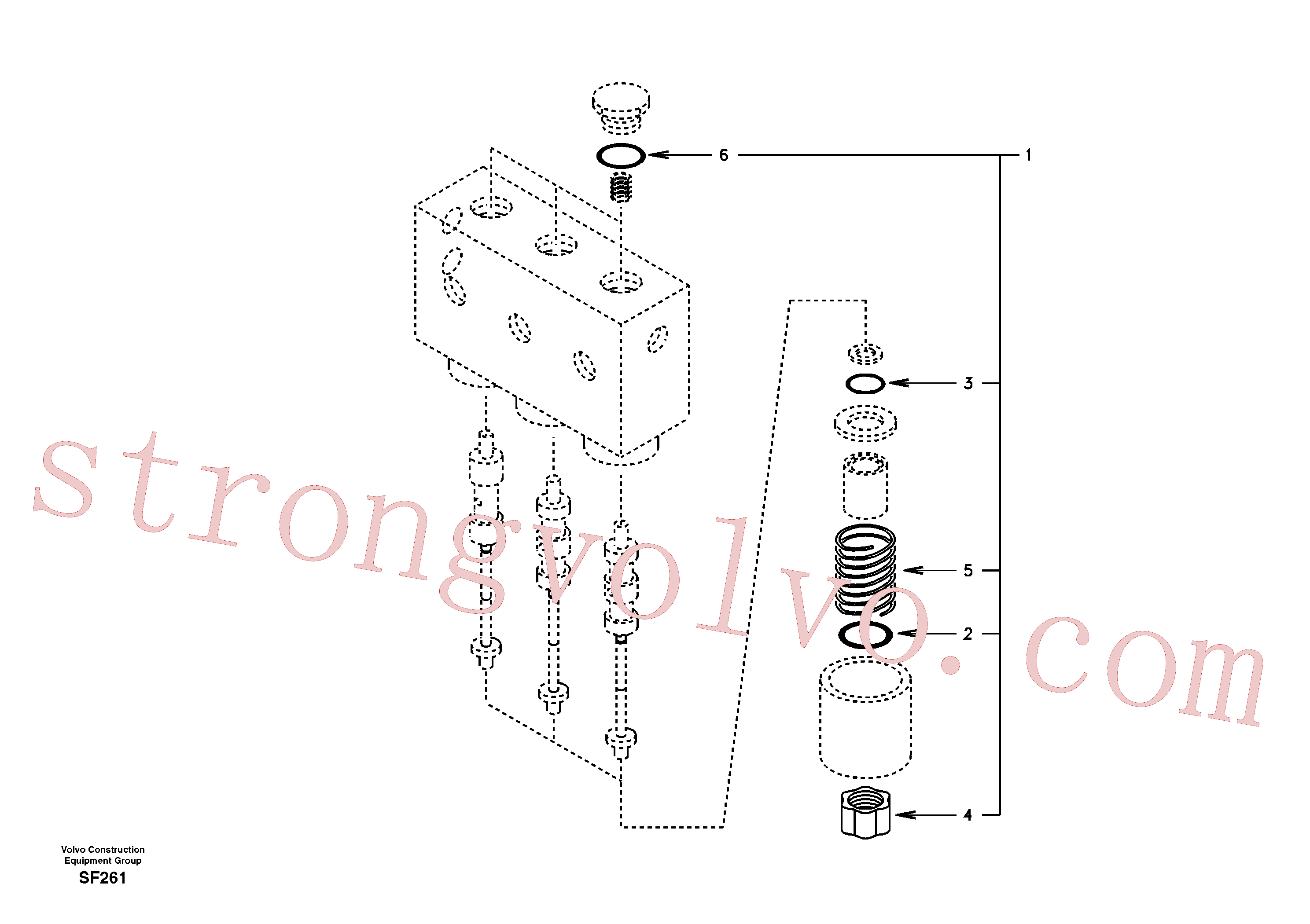 VOE14503080 Volvo Sistema servomotor, válvula solenóide(SF261 Montagem)