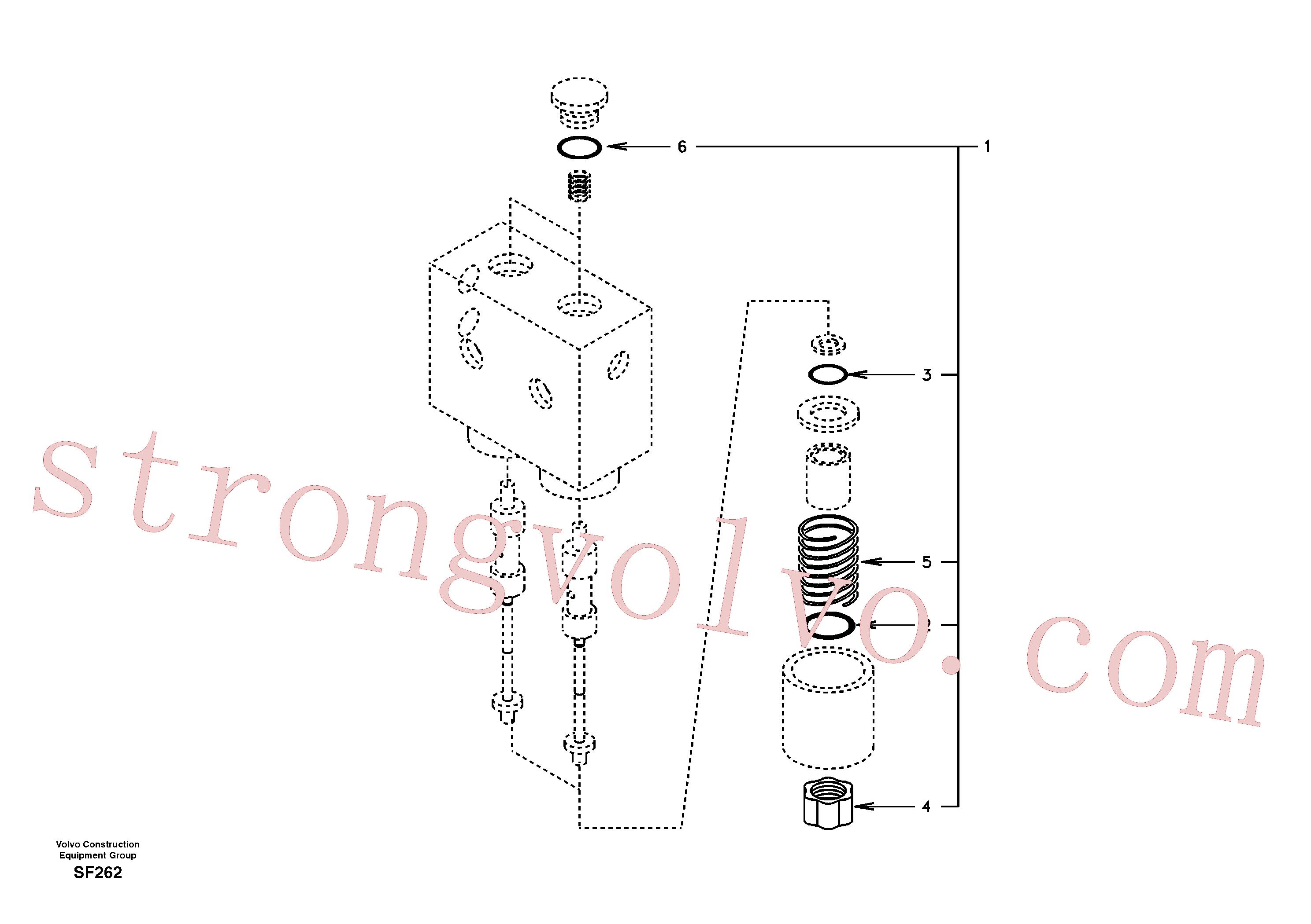 SA1148-01621 Volvo Sistema servomotor, válvula solenóide(SF262 Montagem)