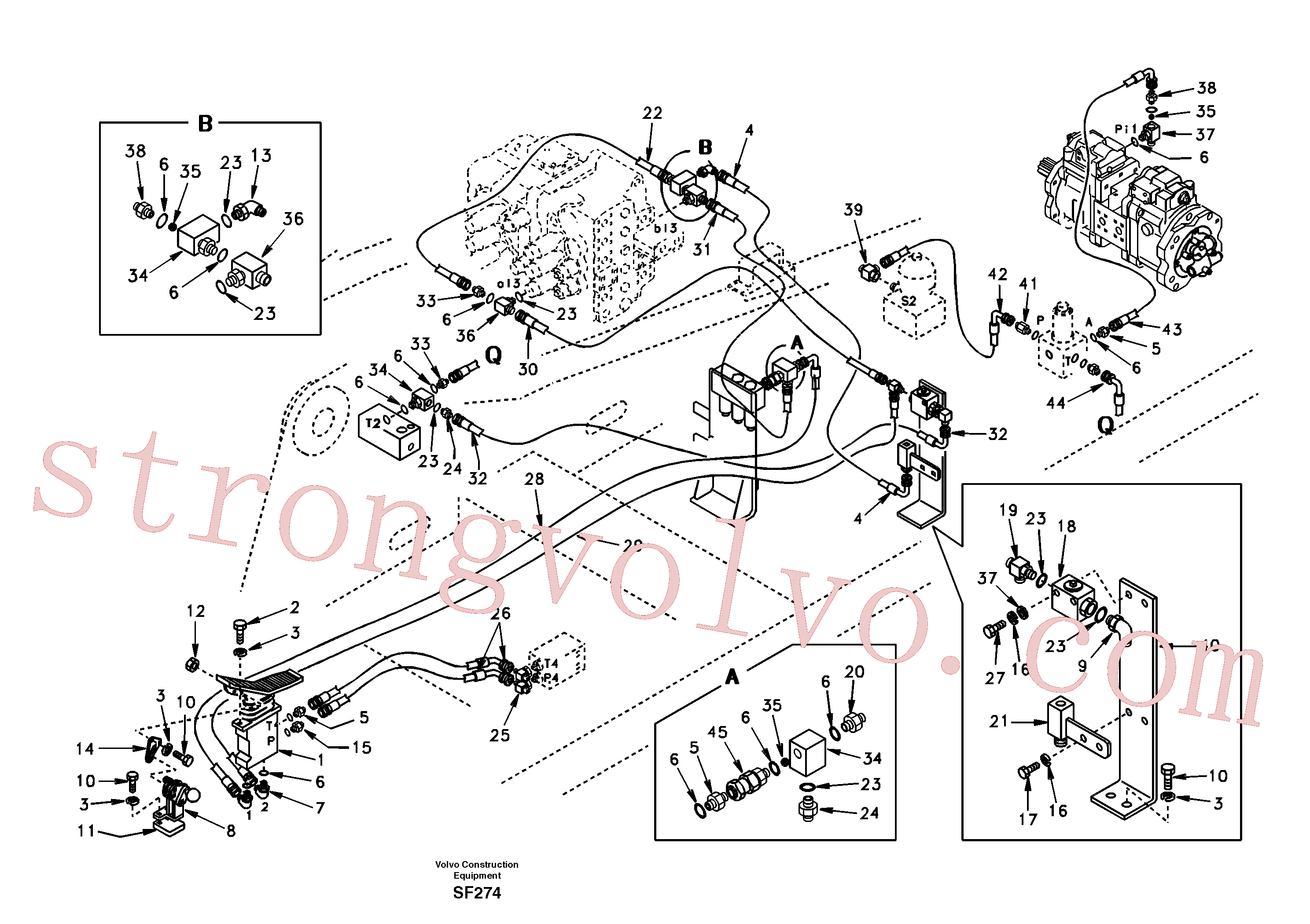 Volvo Montagem SA9452-03321 Mangueira completa Acessórios