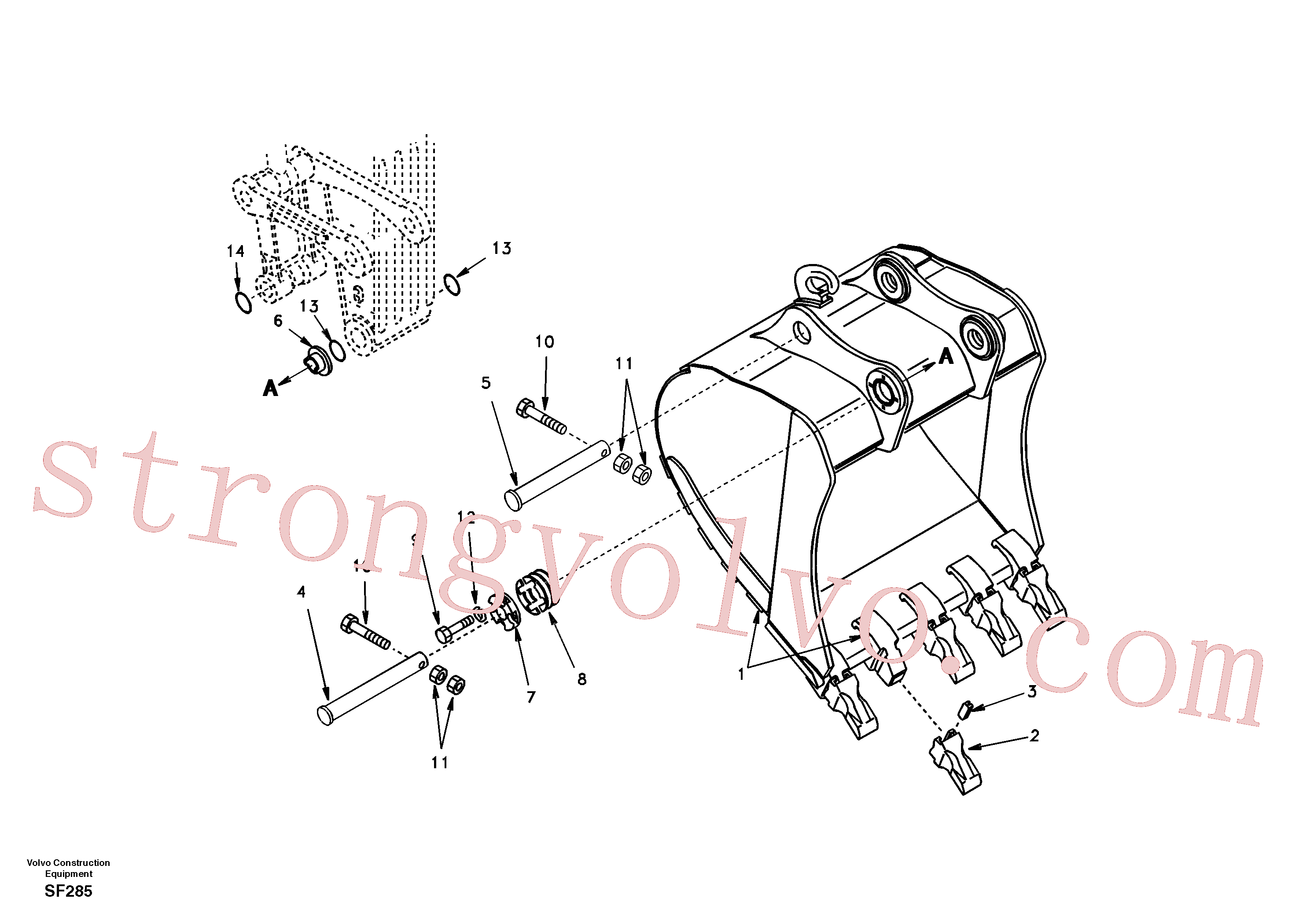 Volvo Montagem SA1172-04080 Cover Acessórios