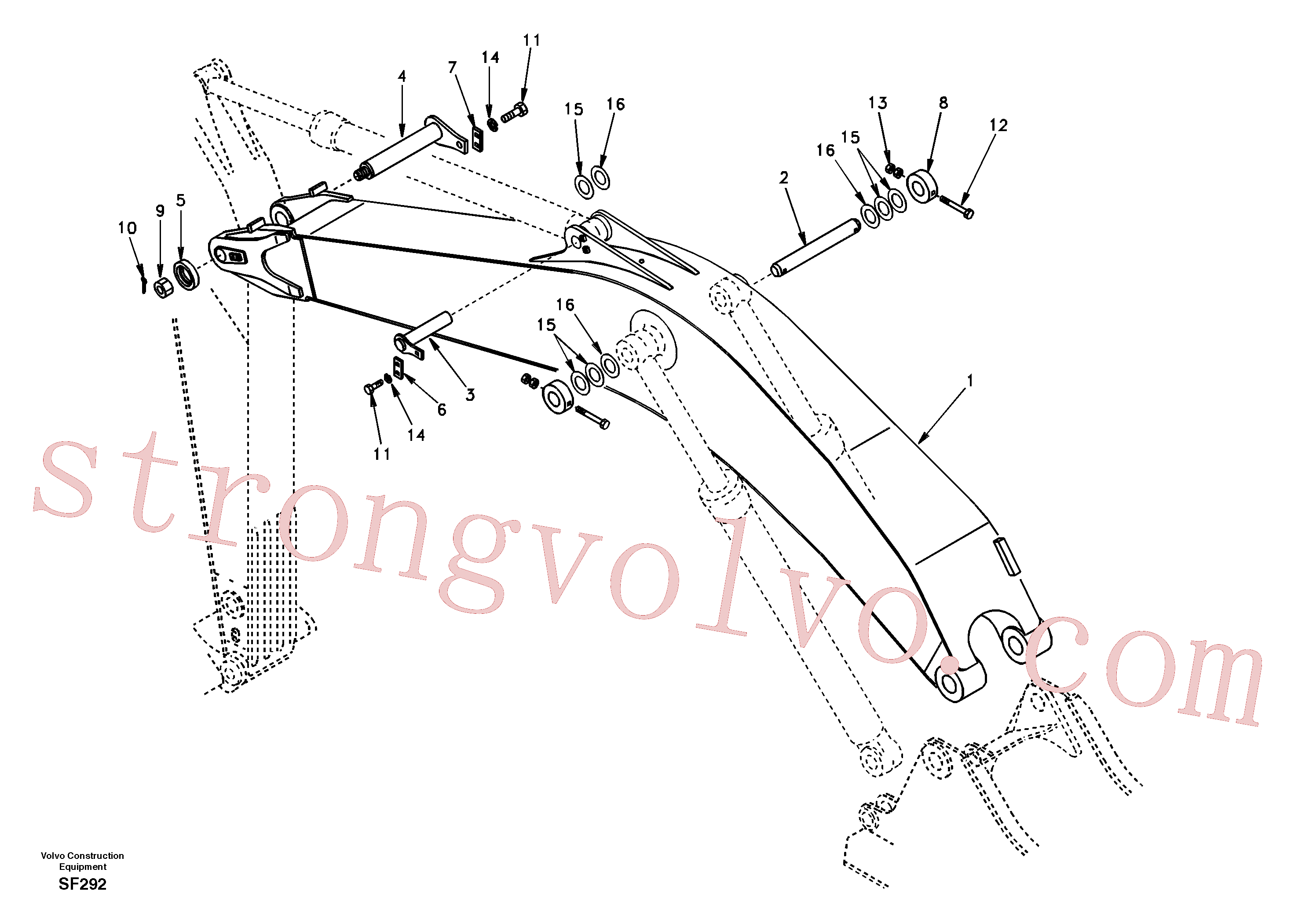 Volvo Acessórios para escavadeira VOE14502987 Boom Acessórios