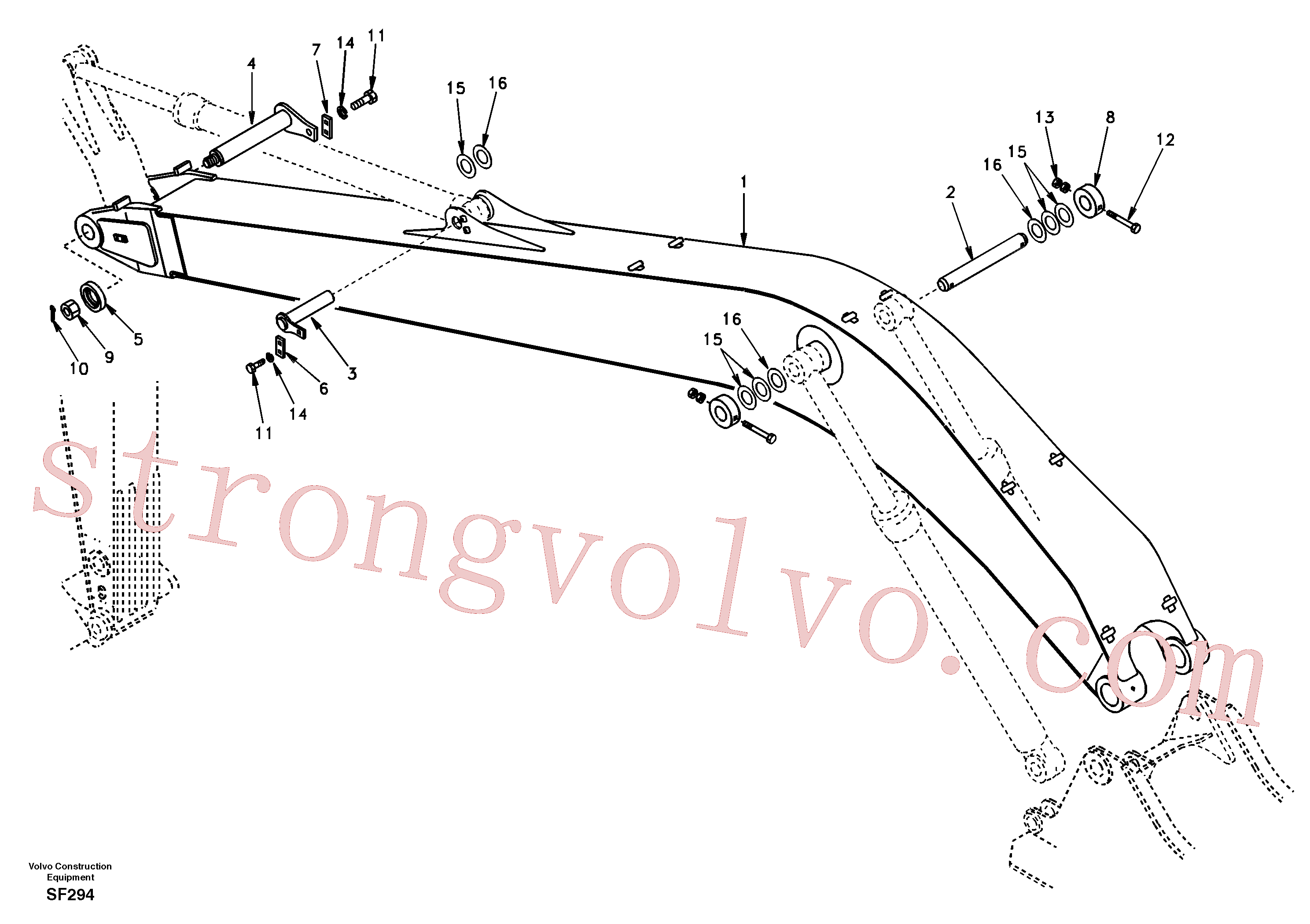 China Made VOE14502988 Boom Volvo Acessórios para escavadeira