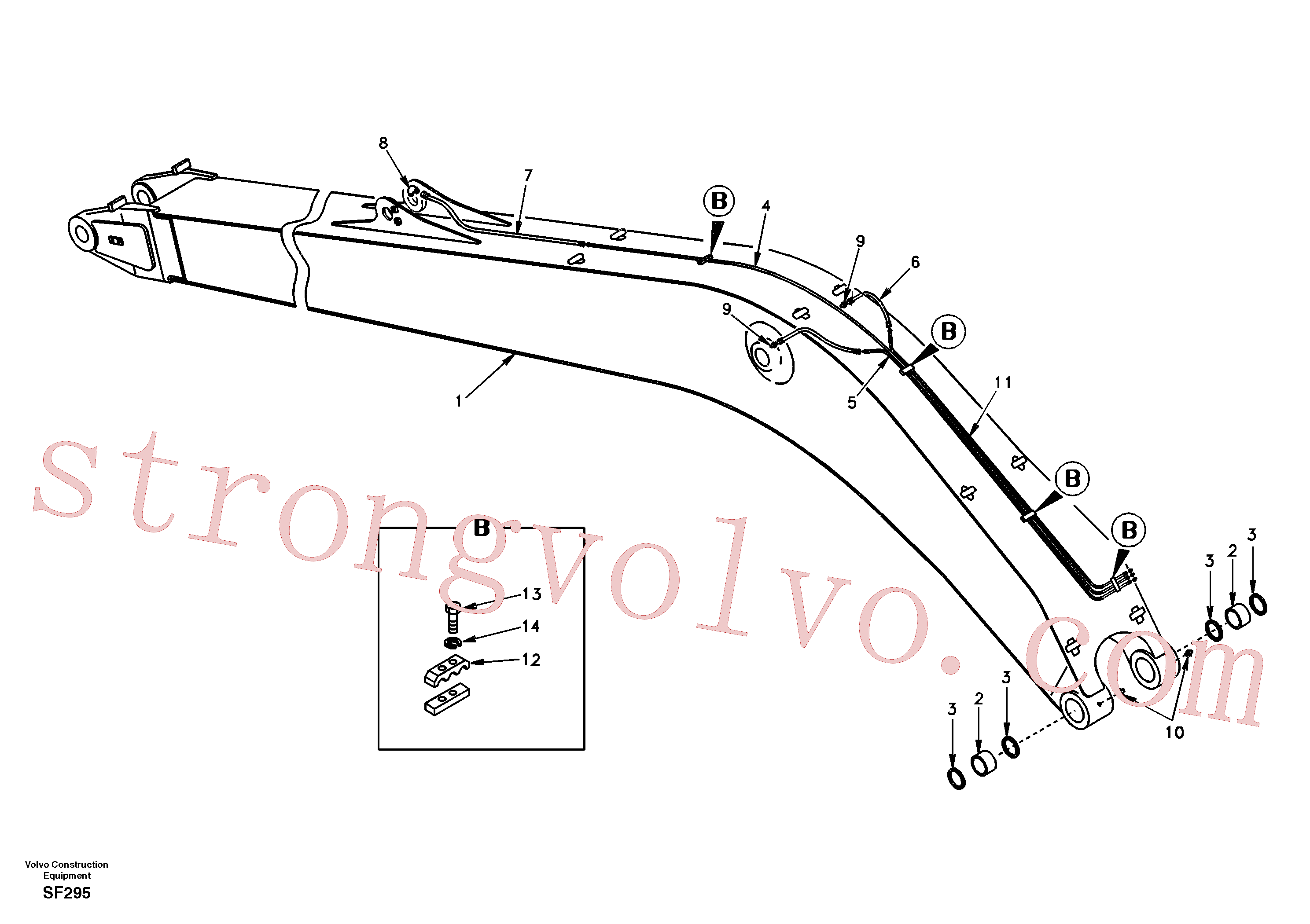 China Made SA1073-04671 Pipe Volvo Acessórios para escavadeira