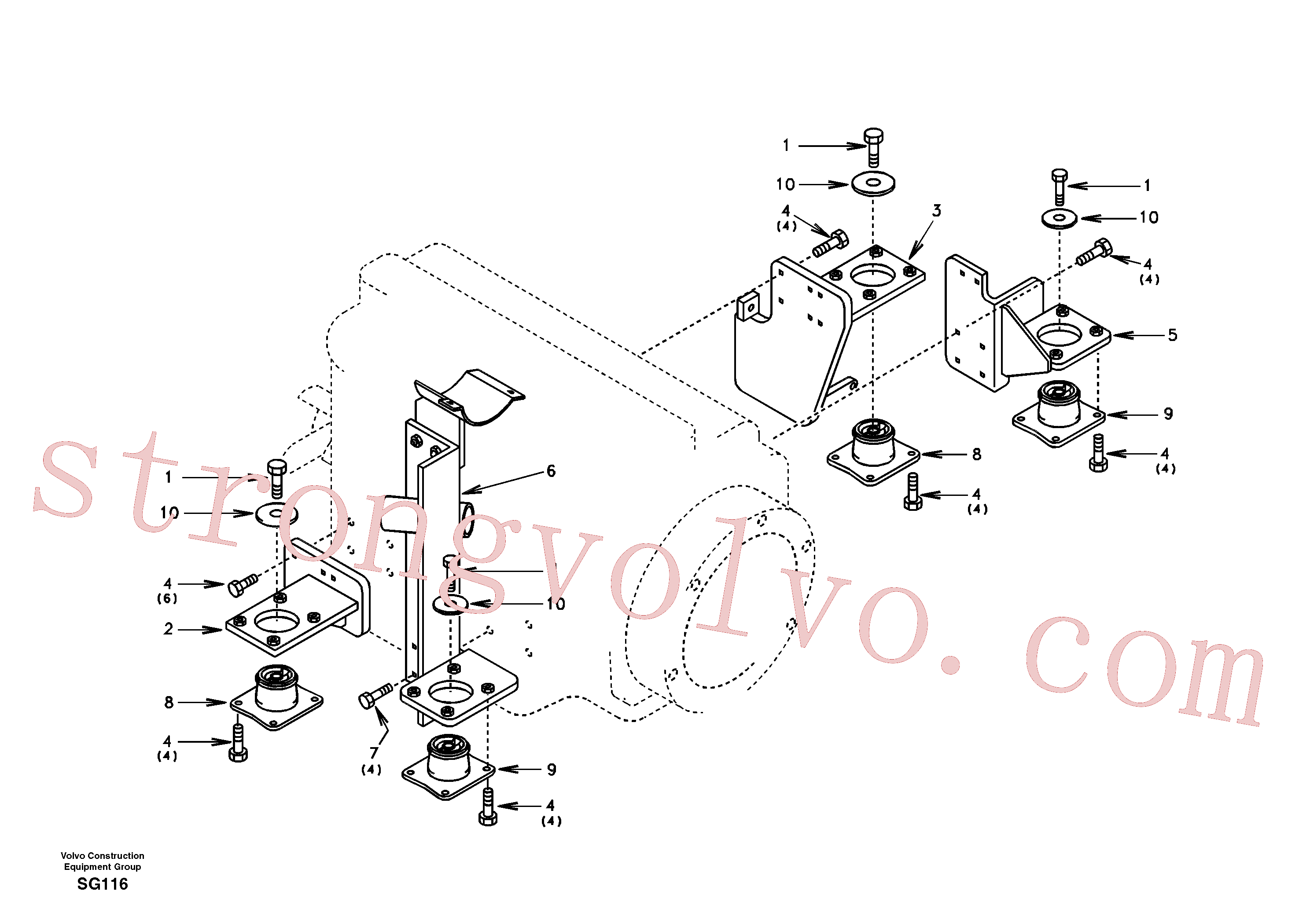 SA9014-11006 Volvo Apoio do motor(SG116 Montagem)