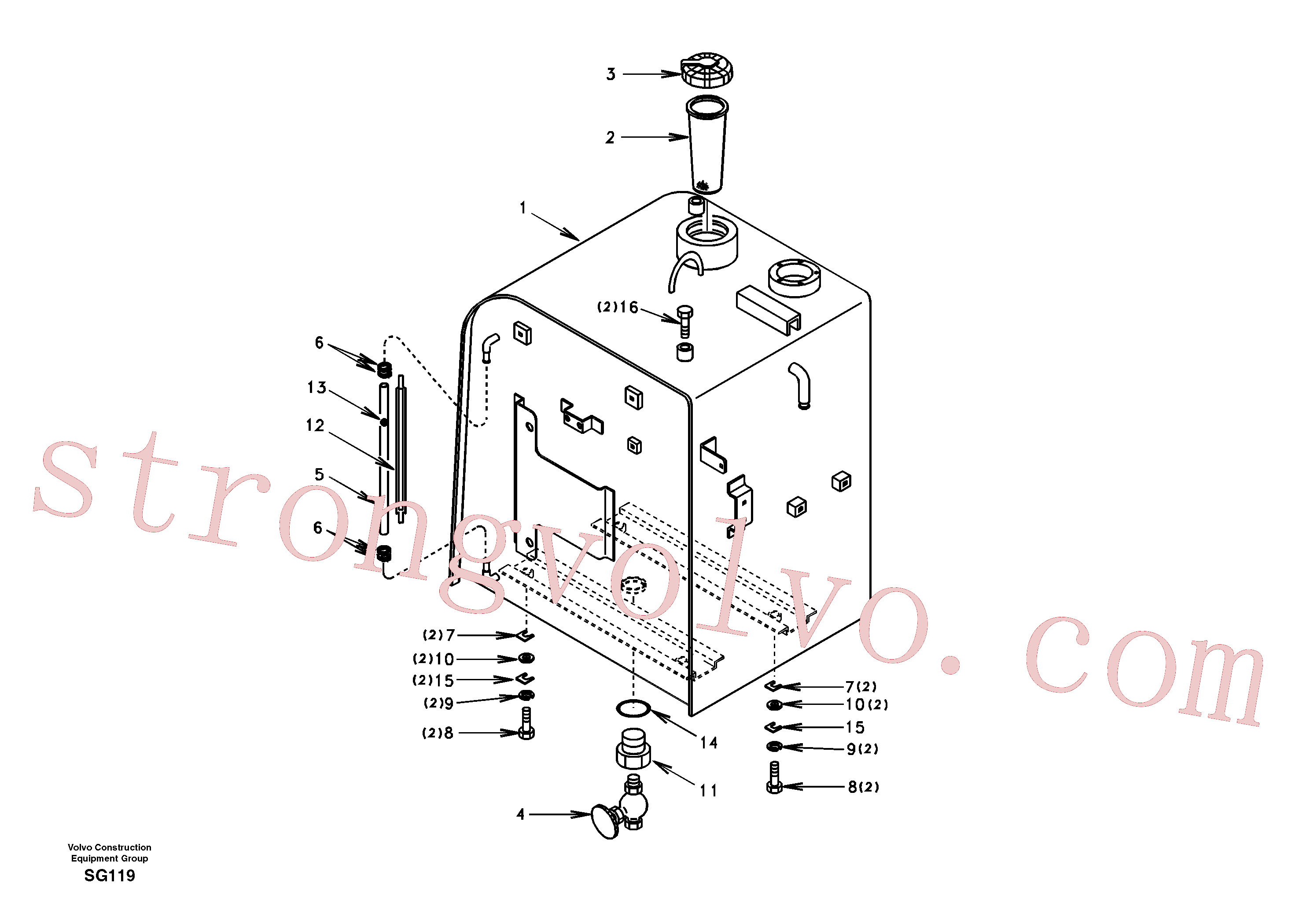 Atacado VOE60110034 Parafuso sextavado Volvo escavadeira