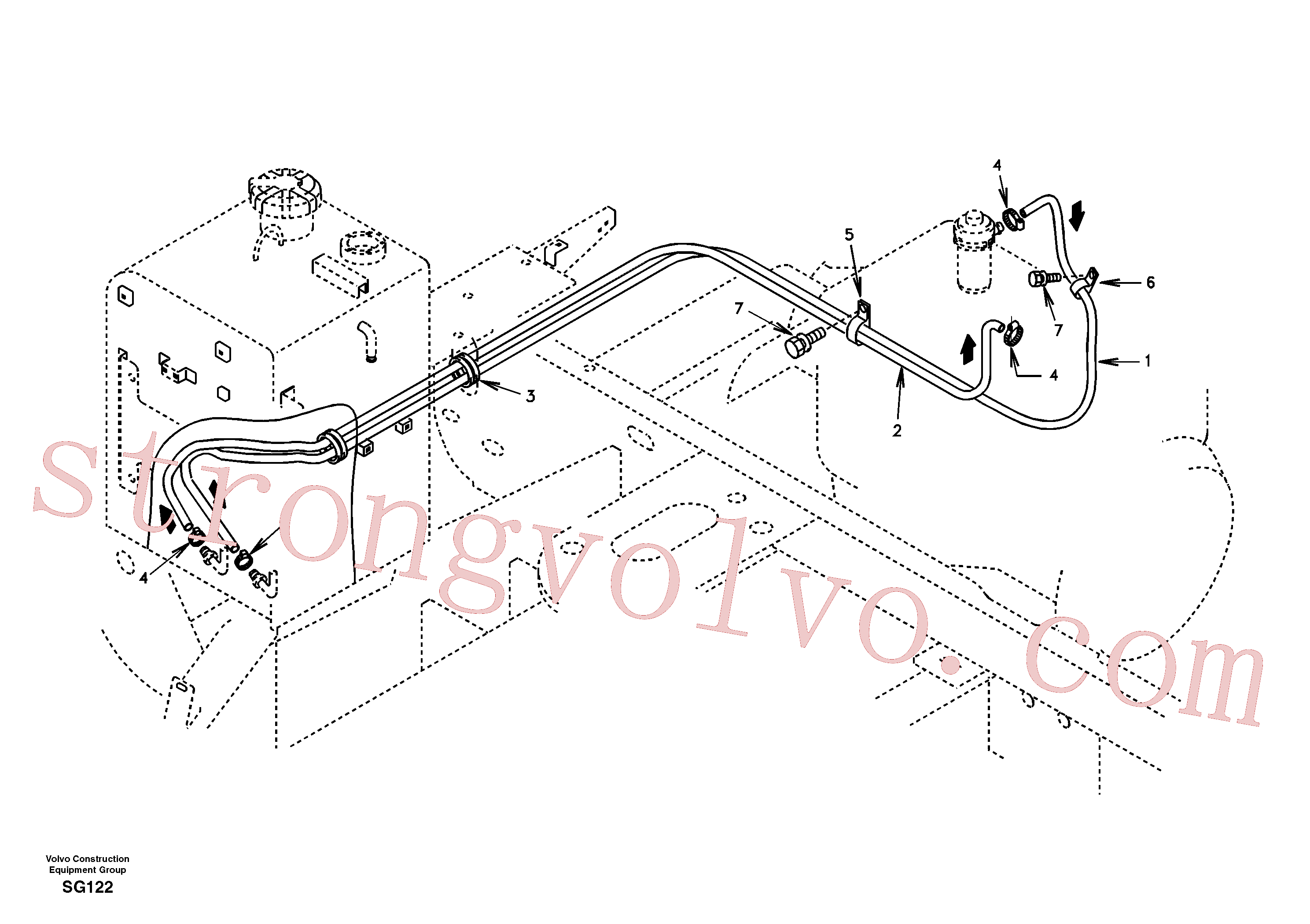 SA9316-03601 Volvo Tubo de combustível - depósito de combustível(SG122 Montagem)