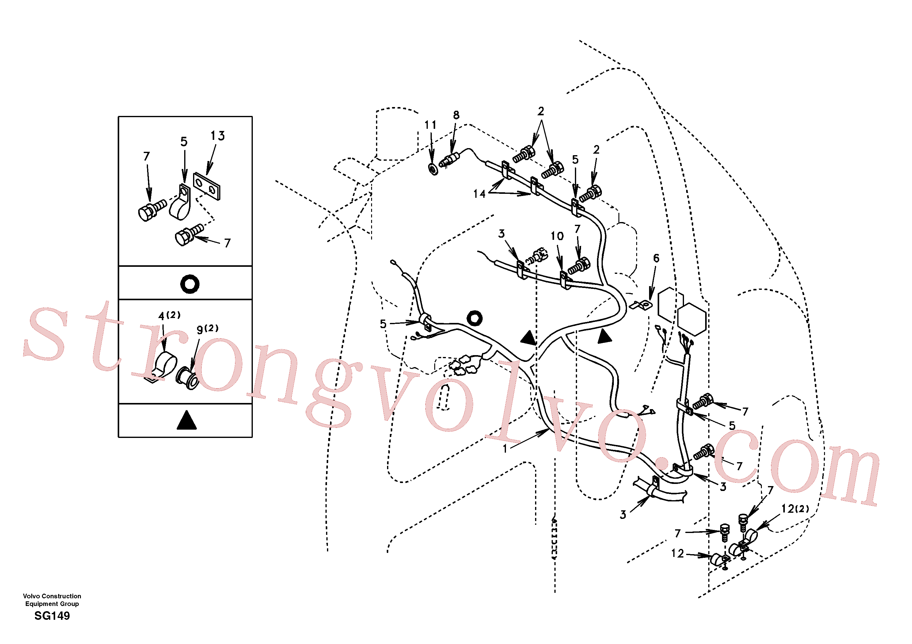 SA9315-01401 Volvo Cablagem, motor(SG149 Montagem)
