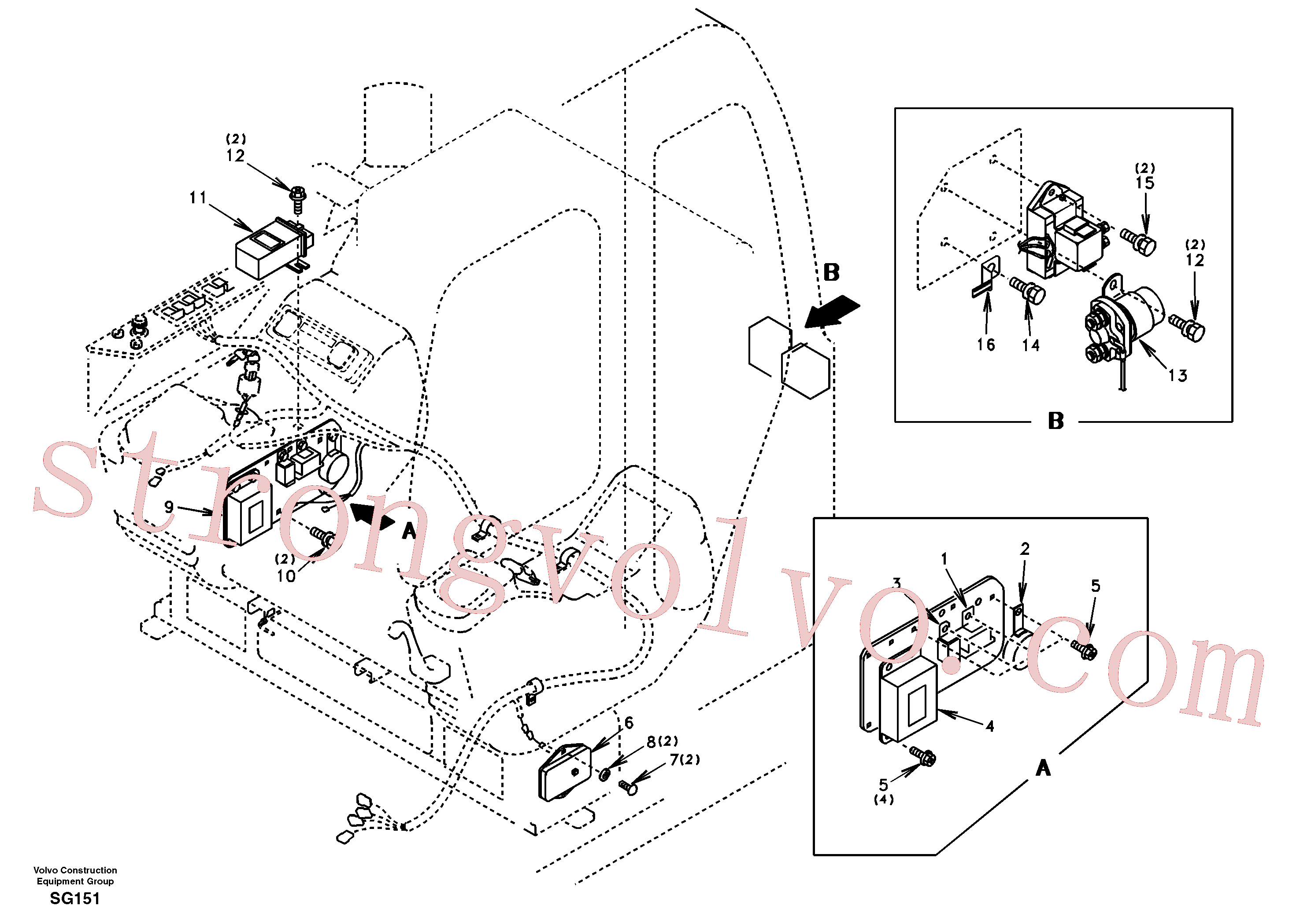 Volvo Montagem SA9041-10603 Bolt Acessórios