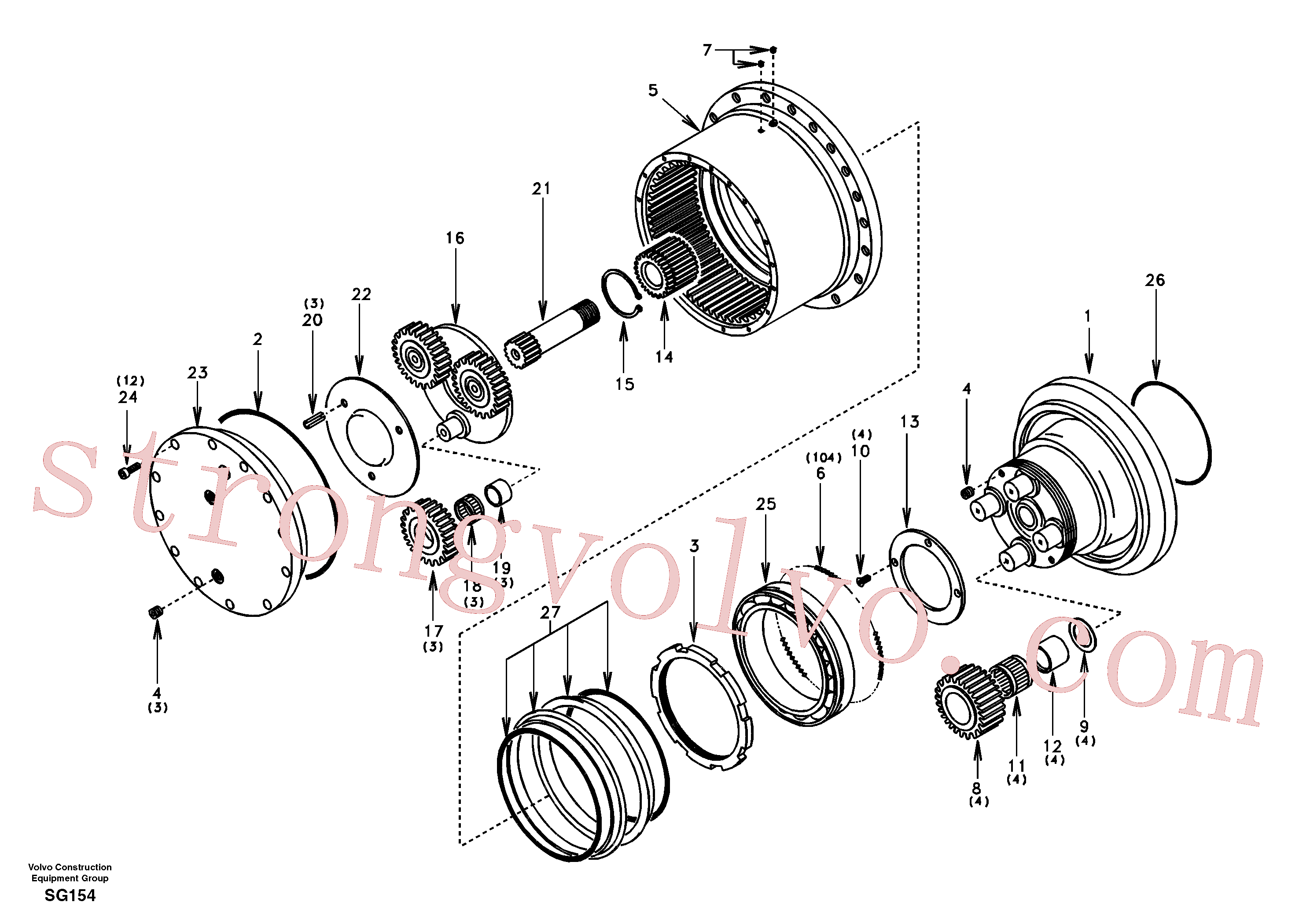 SA14505073 Volvo Caixa de ferramentas de estrada(SG154 Montagem)
