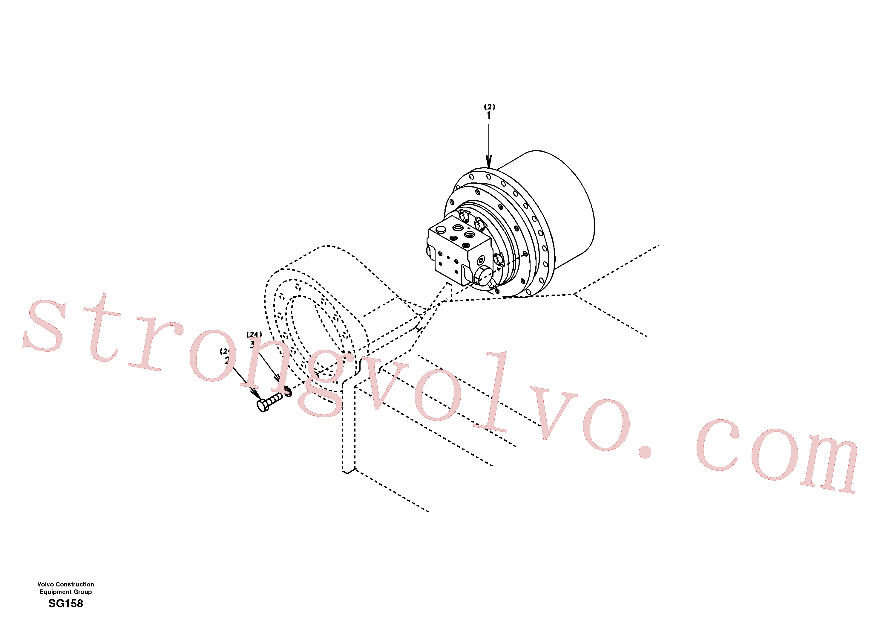 SA14505081 Volvo Motor de curso com peças de montagem(SG158 Montagem)