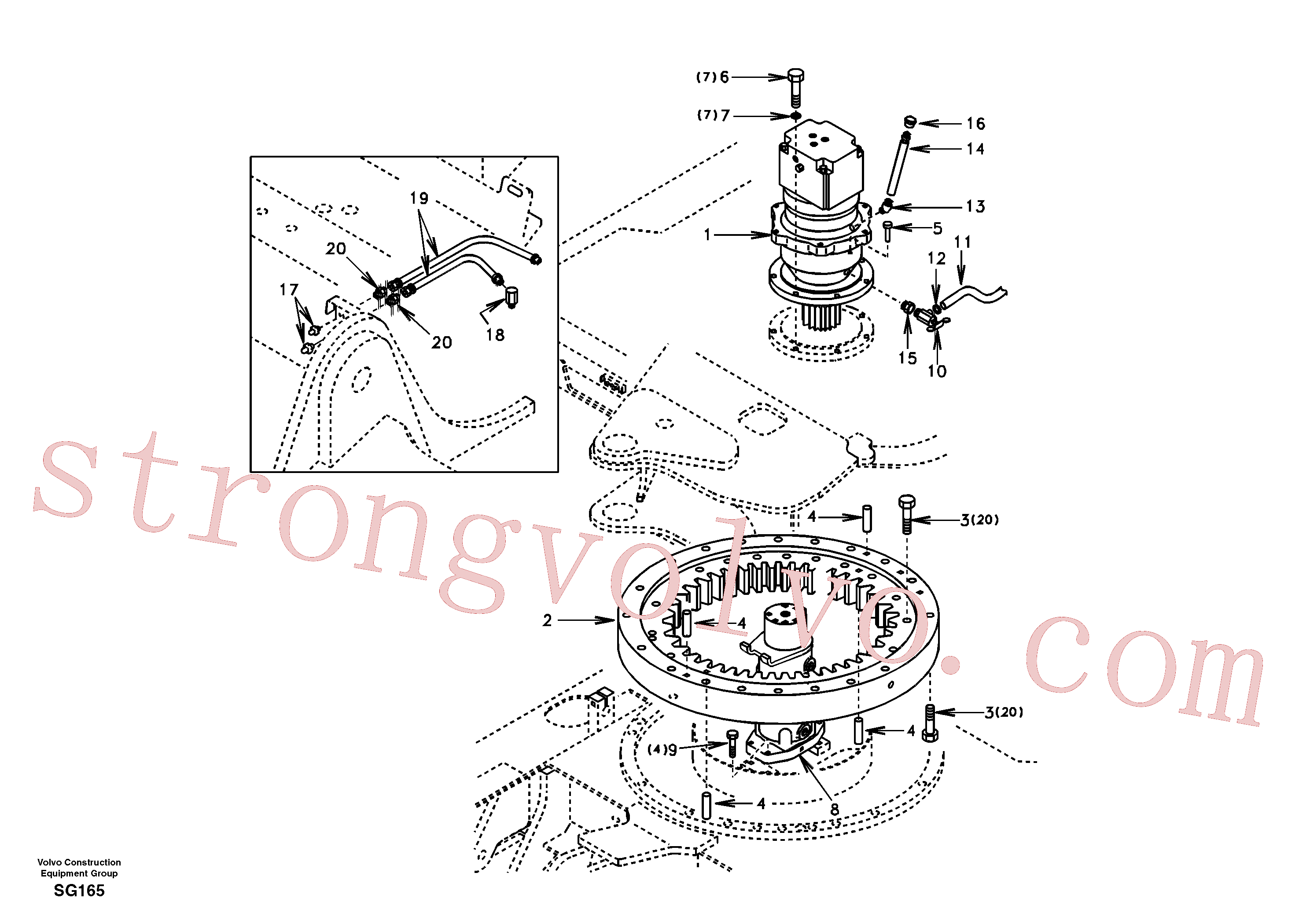 Volvo Acessórios para escavadeira SA9411-91400 Plug Acessórios