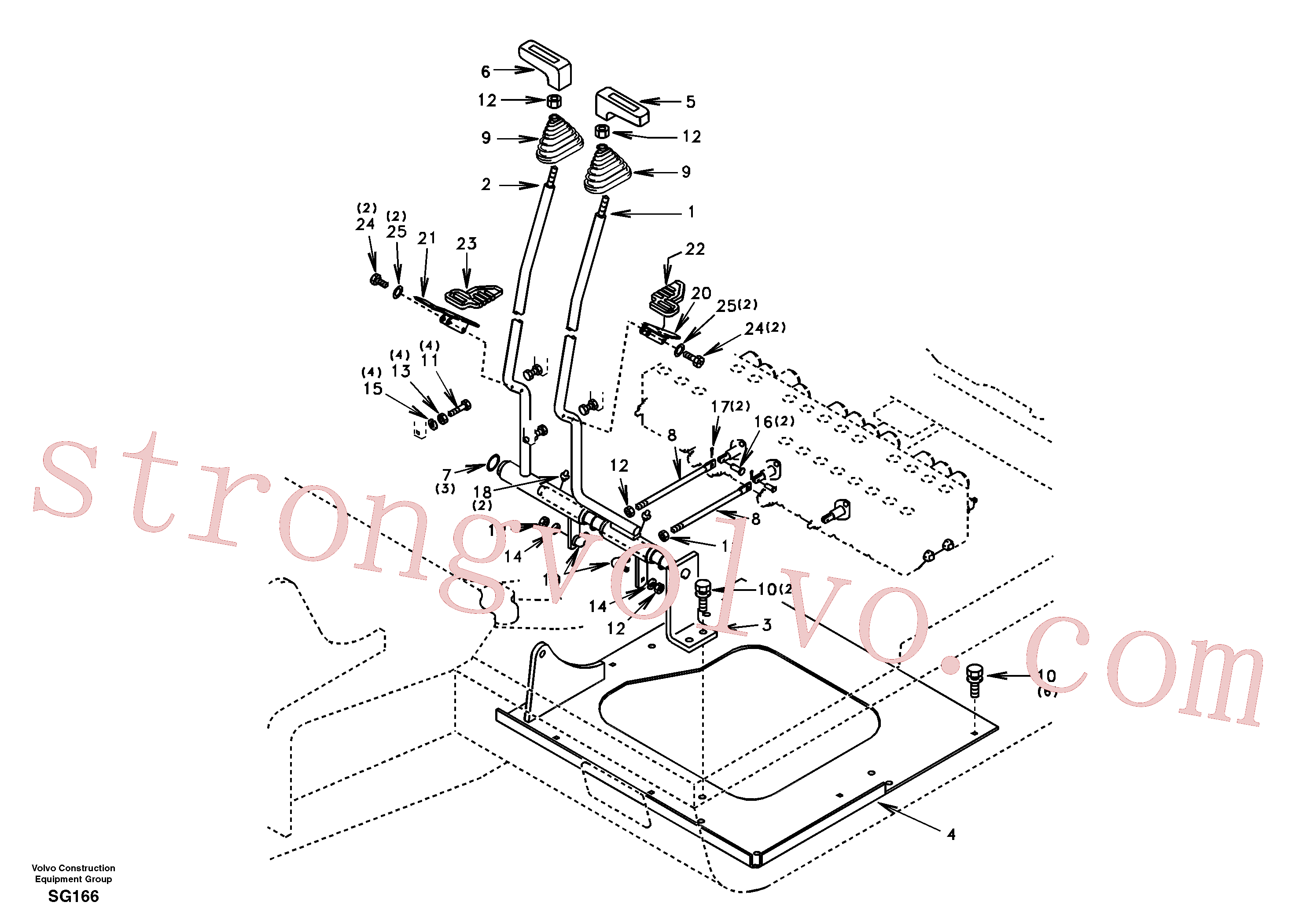 Atacado SA9646-31080 Rod End Volvo escavadeira