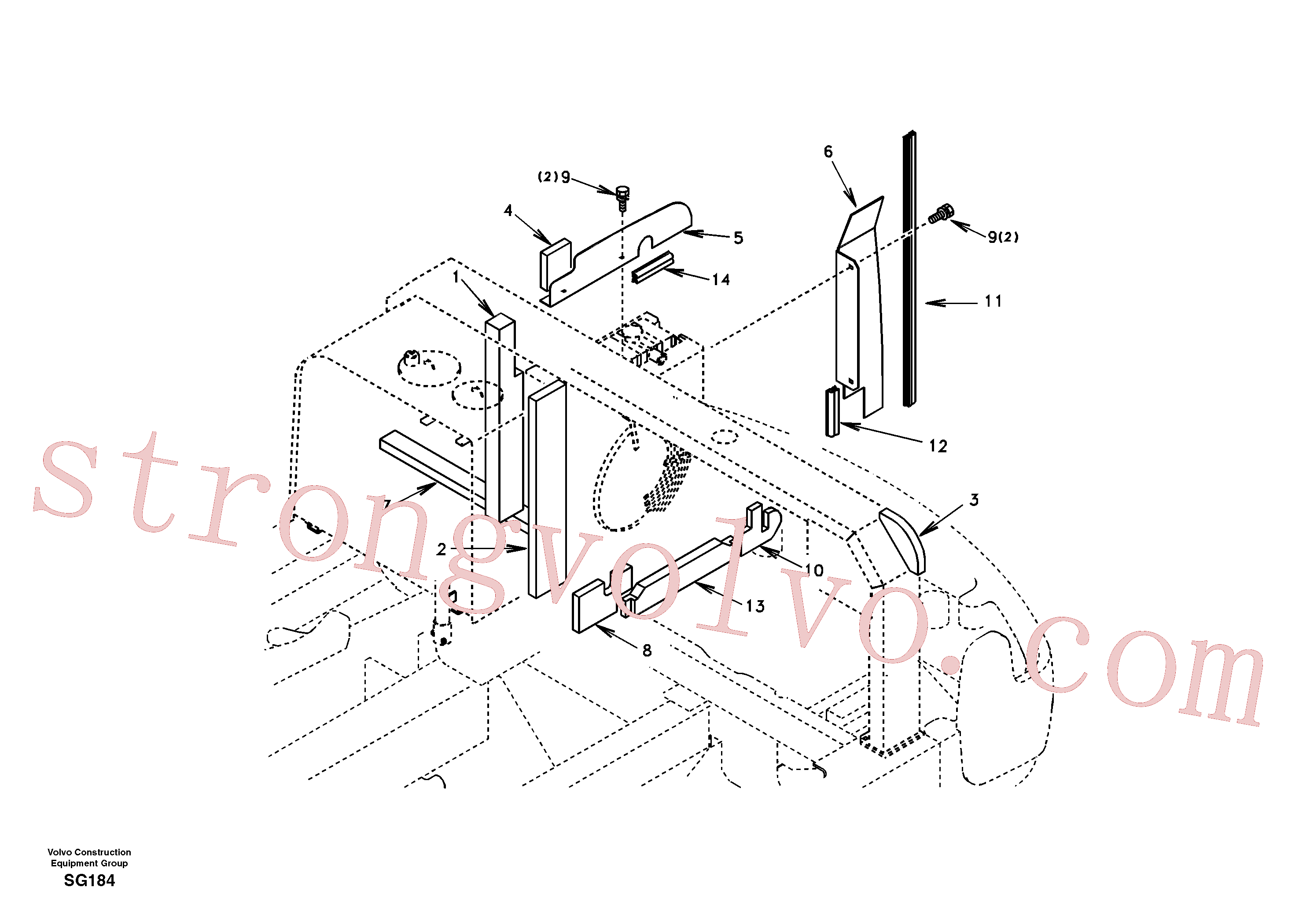 Volvo Montagem SA9041-10804 Bolt Acessórios