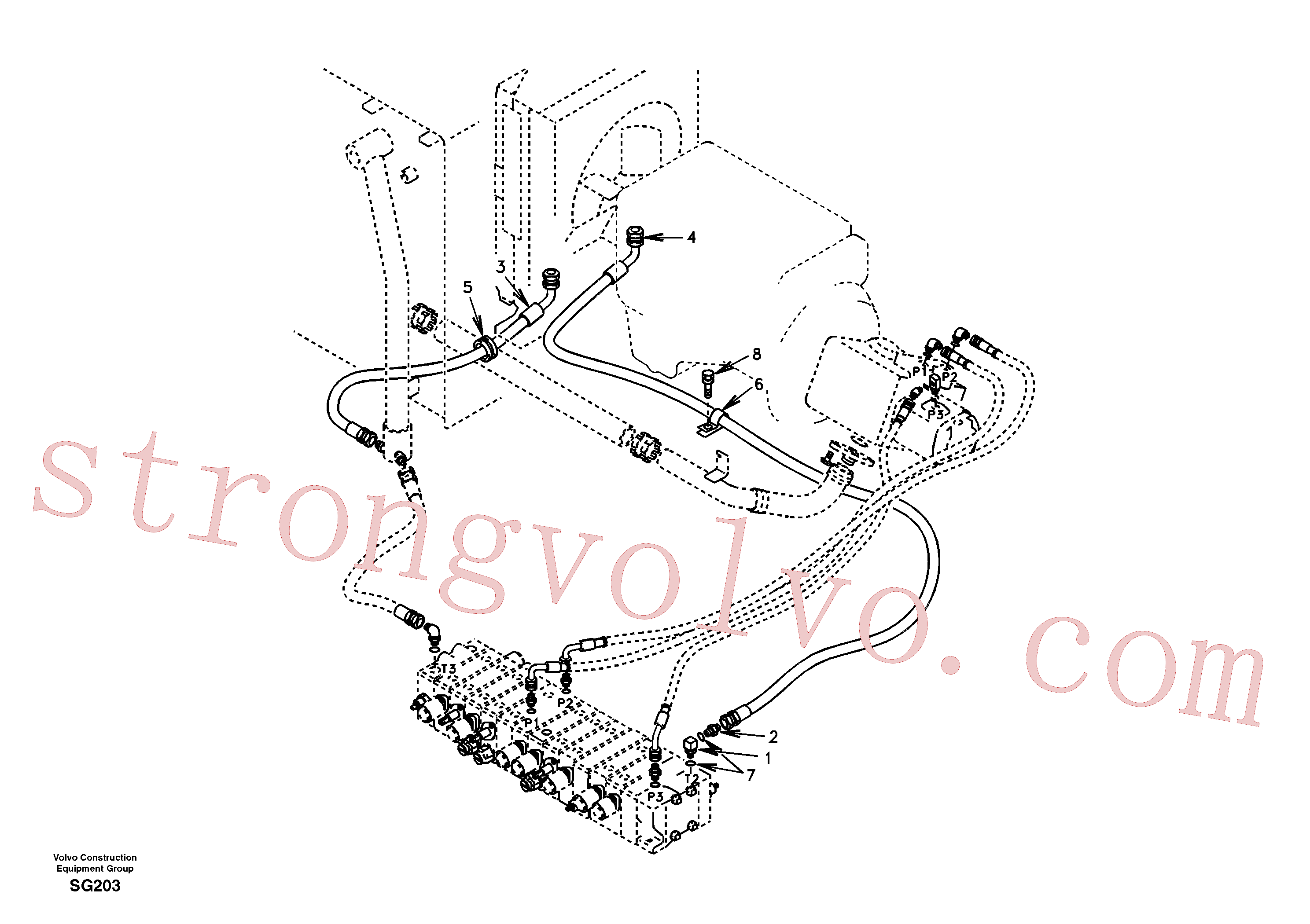 SA9412-11160 Volvo Sistema hidráulico, tanque hidráulico para o refrigerador de óleo hidráulico(SG203 Montagem)