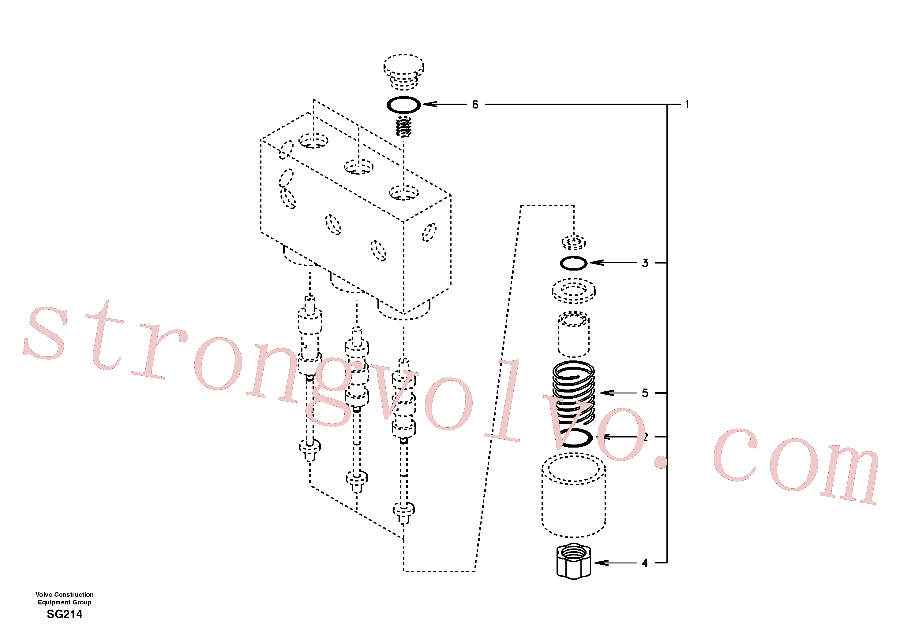 VOE14505472 Volvo Sistema servomotor, válvula solenóide(SG214 Montagem)