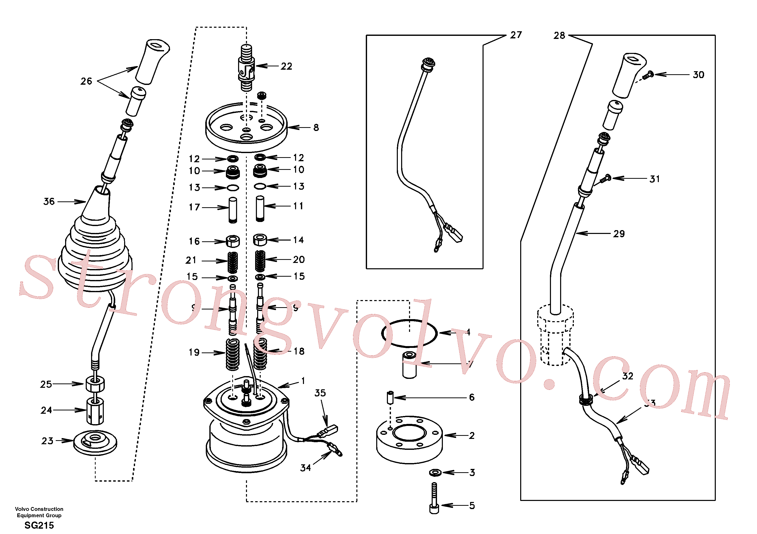 VOE14500138 Volvo Servo-sistema, válvula de comando à distância(SG215 Montagem)