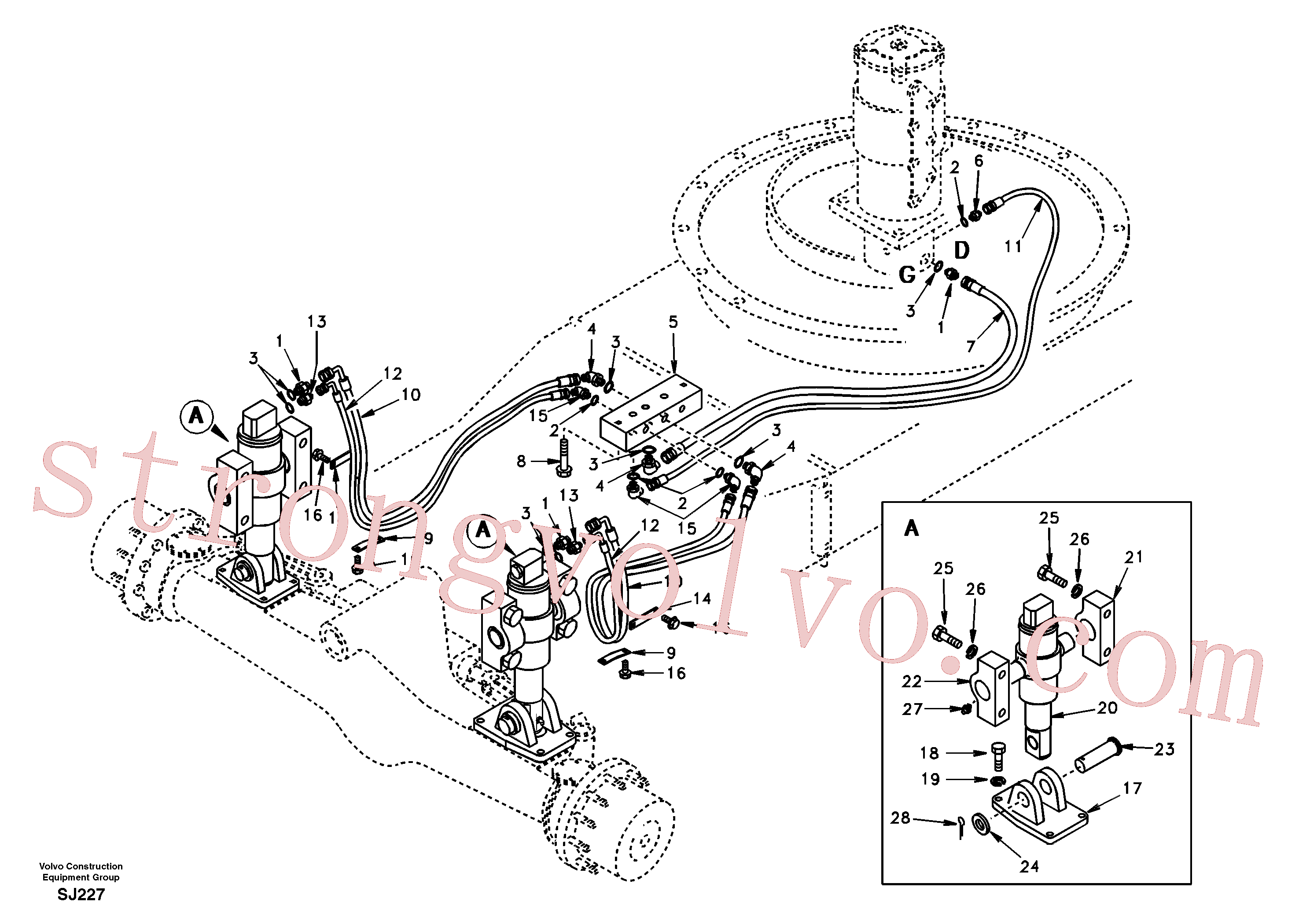 China Made SA9041-21011 Bolt Volvo Acessórios para escavadeira