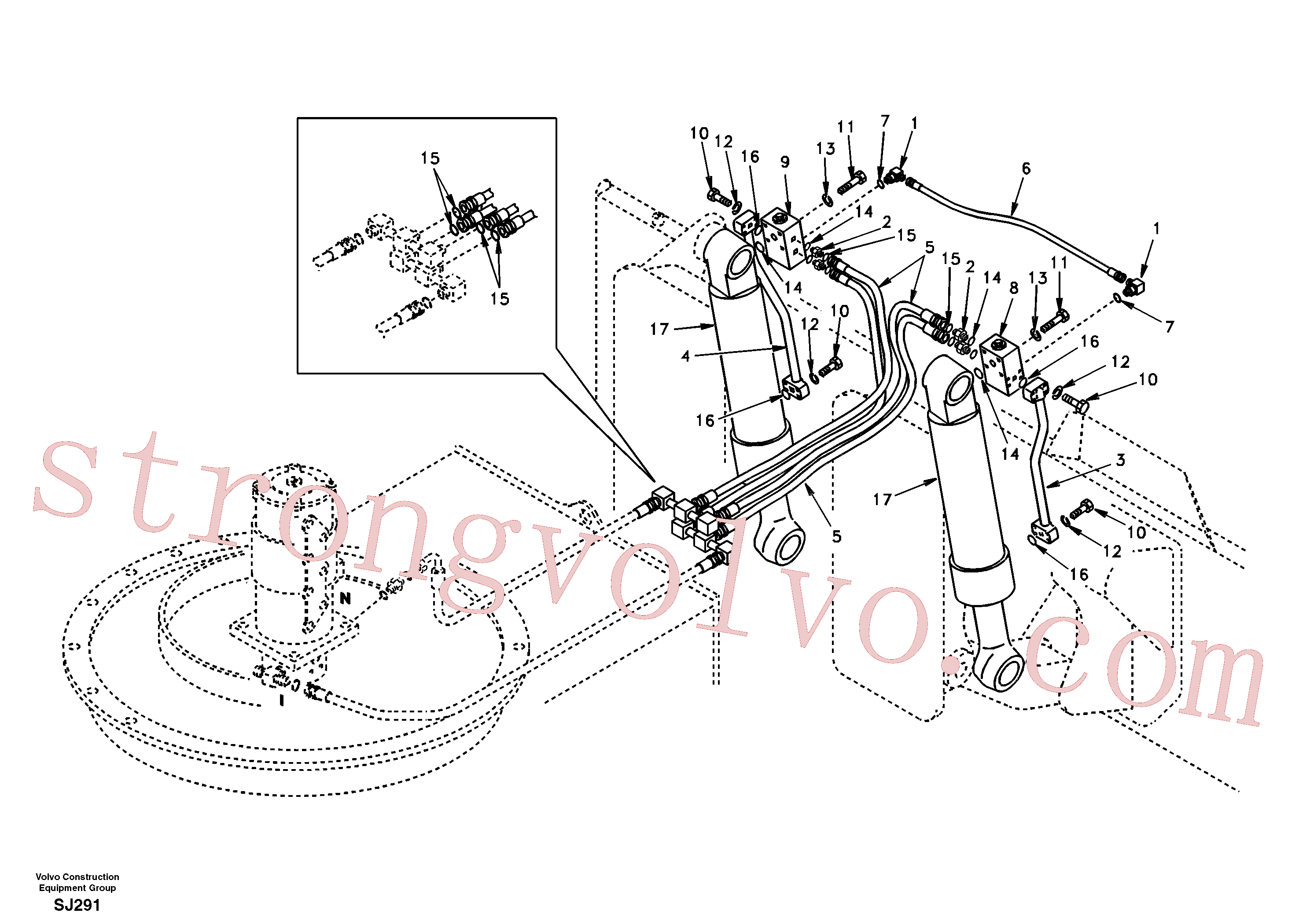 Volvo Montagem SA4142-11440 Elbow Acessórios