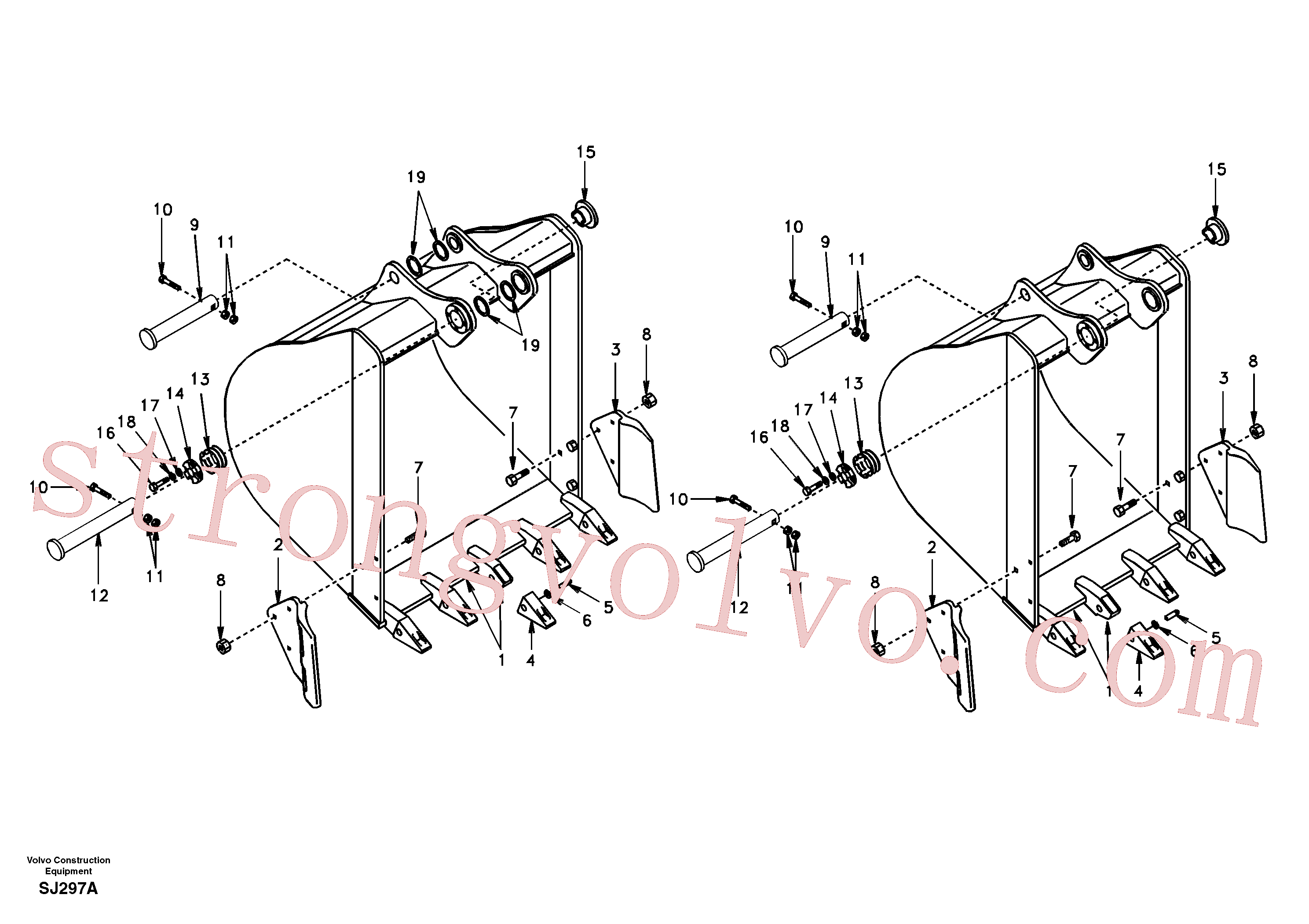 SA1172-05300 Volvo Balde(SJ297A Montagem)