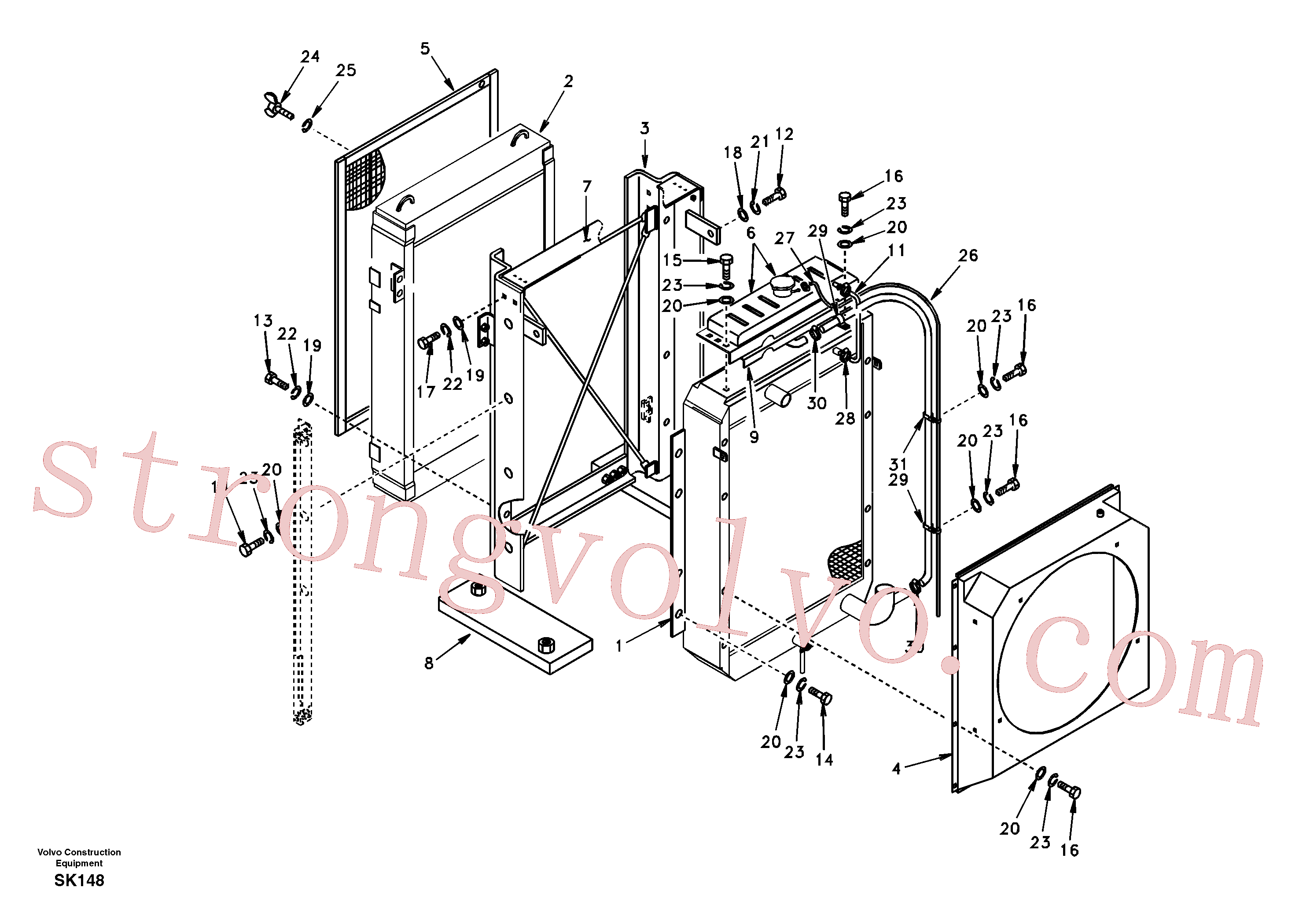SA9035-10602 Volvo Radiador(SK148 Montagem)