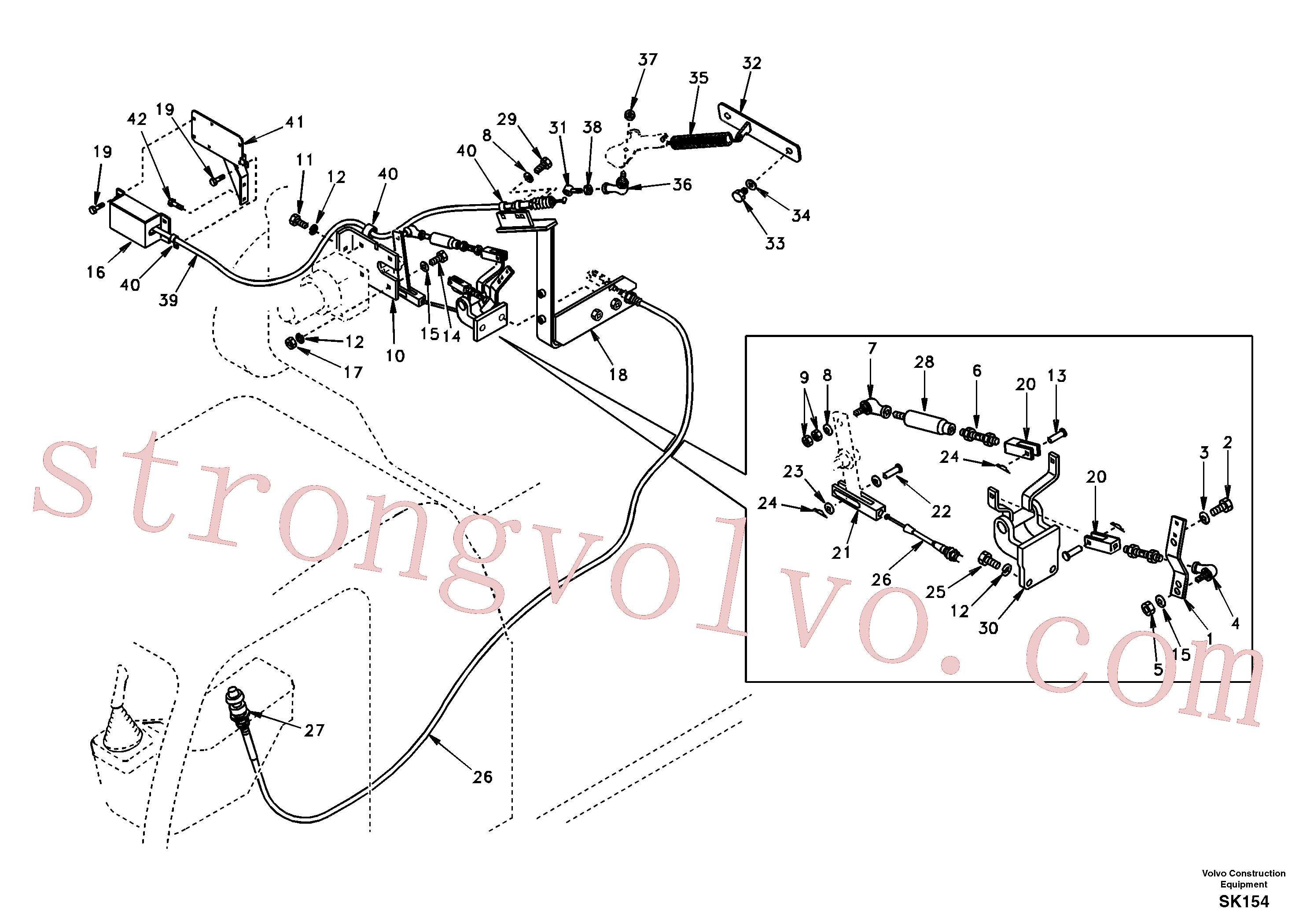 SA9646-31080 Volvo Comando de velocidade(SK154 Montagem)