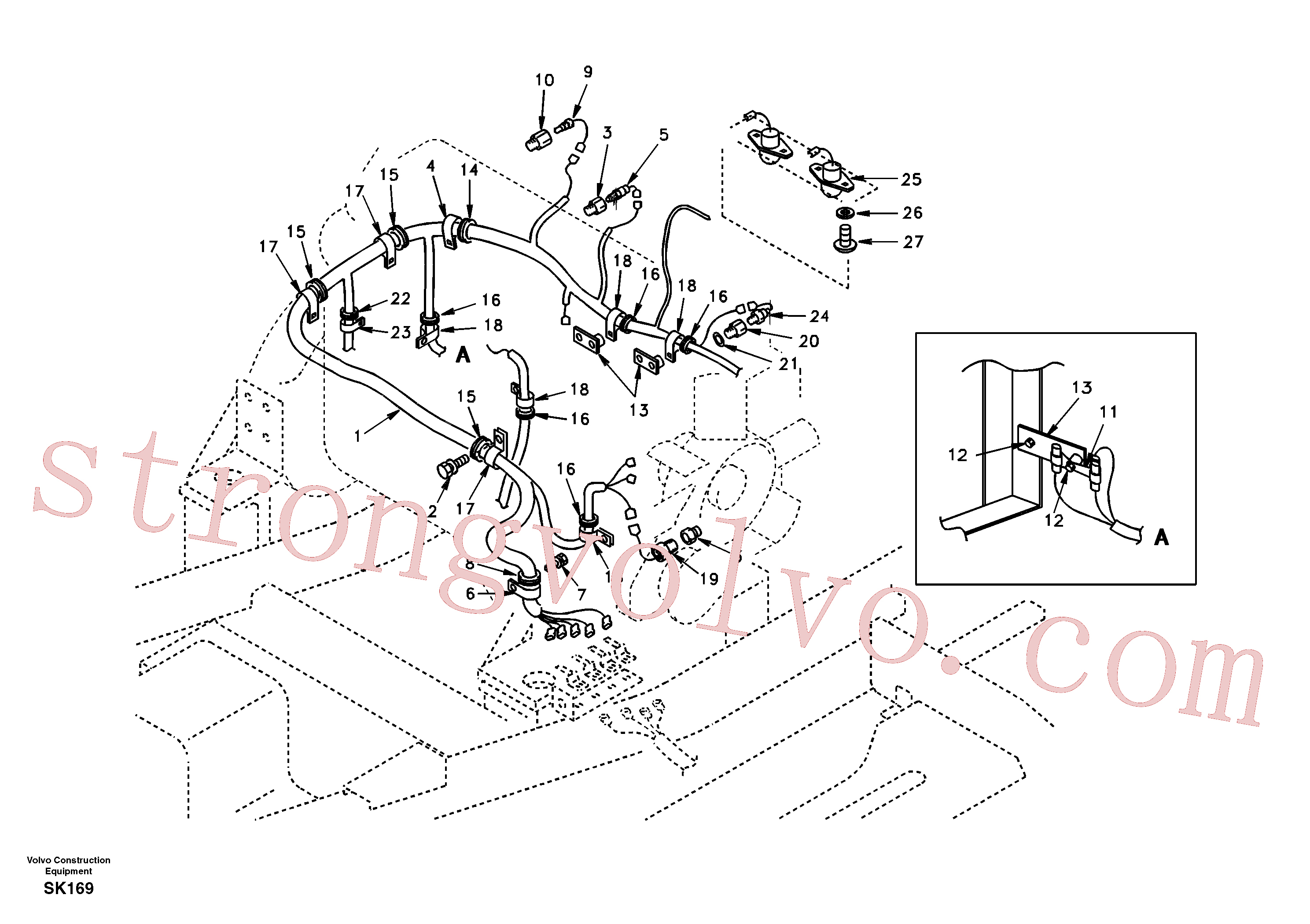 SA9315-03001 Volvo Cablagem, motor(SK169 Montagem)