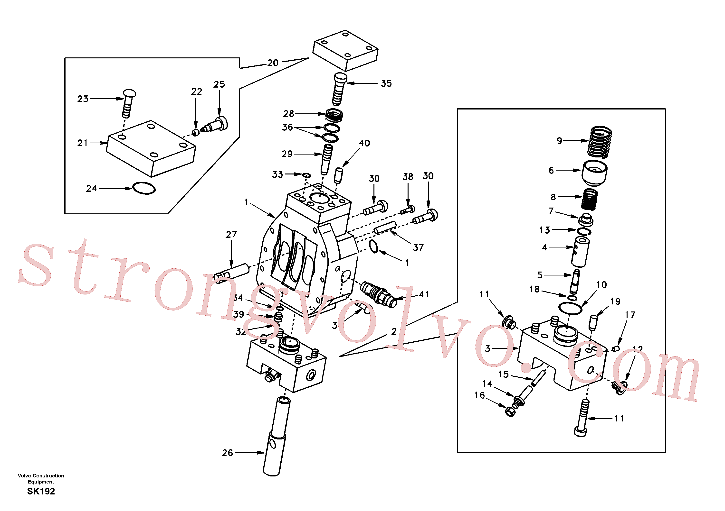 SA8230-02390 Volvo Válvula de comando, motor de curso(SK192 Montagem)