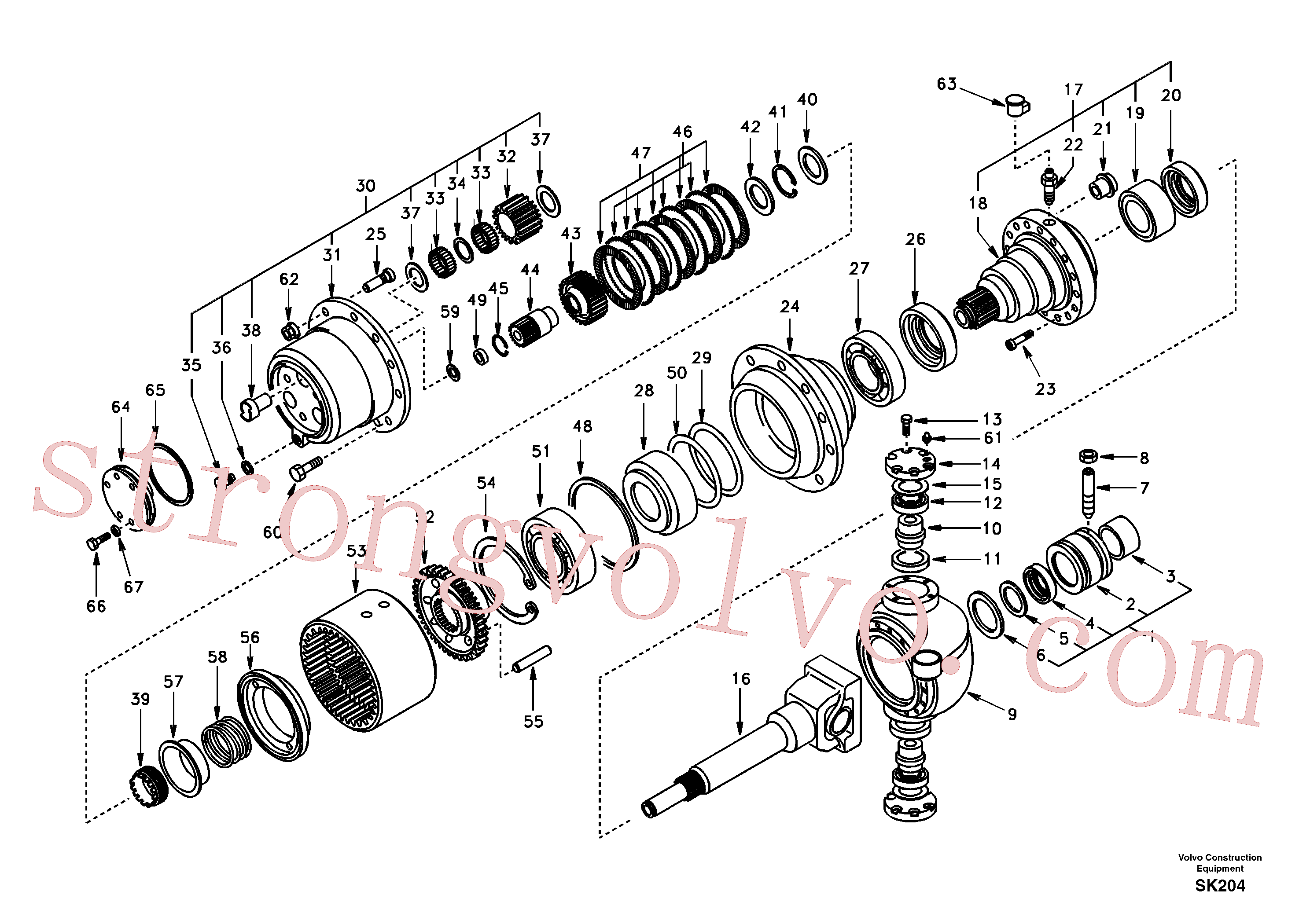 Volvo SA7114-32620 Arruela de encosto Volvo Acessórios para escavadeira