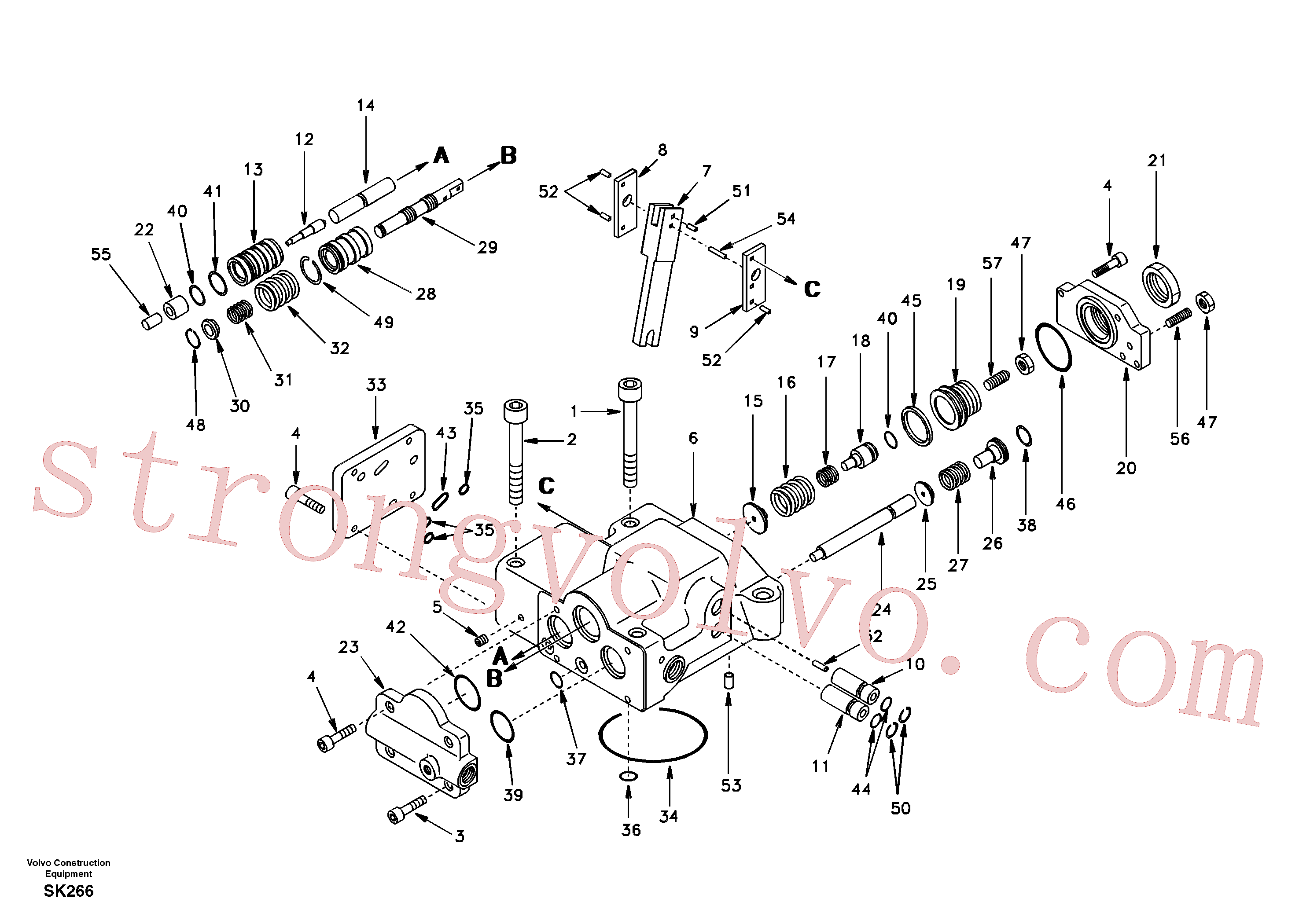 VOE14500006 Volvo Regulador, bomba hidráulica(SK266 Montagem)