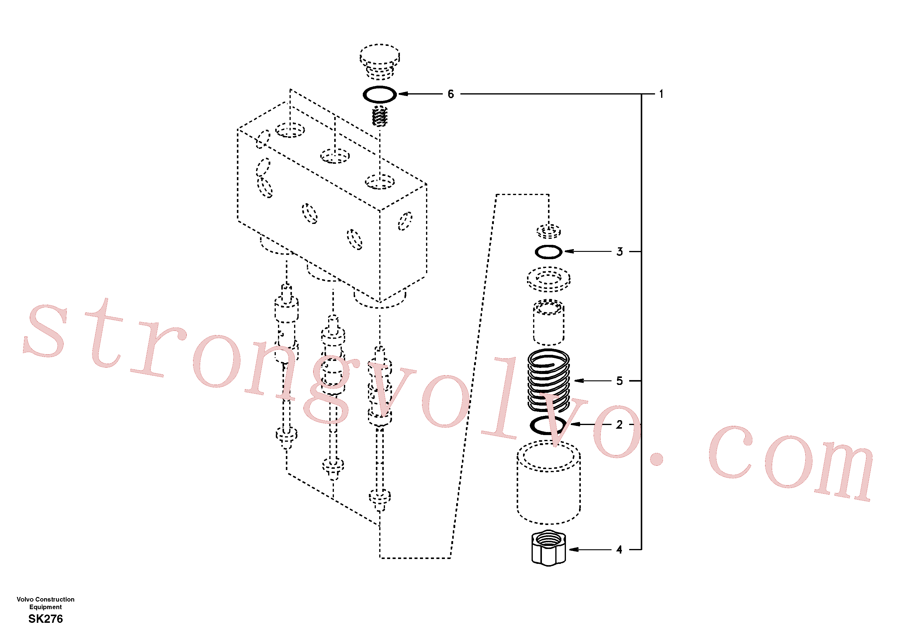 VOE14503080 Volvo Sistema servomotor, válvula solenóide(SK276 Montagem)