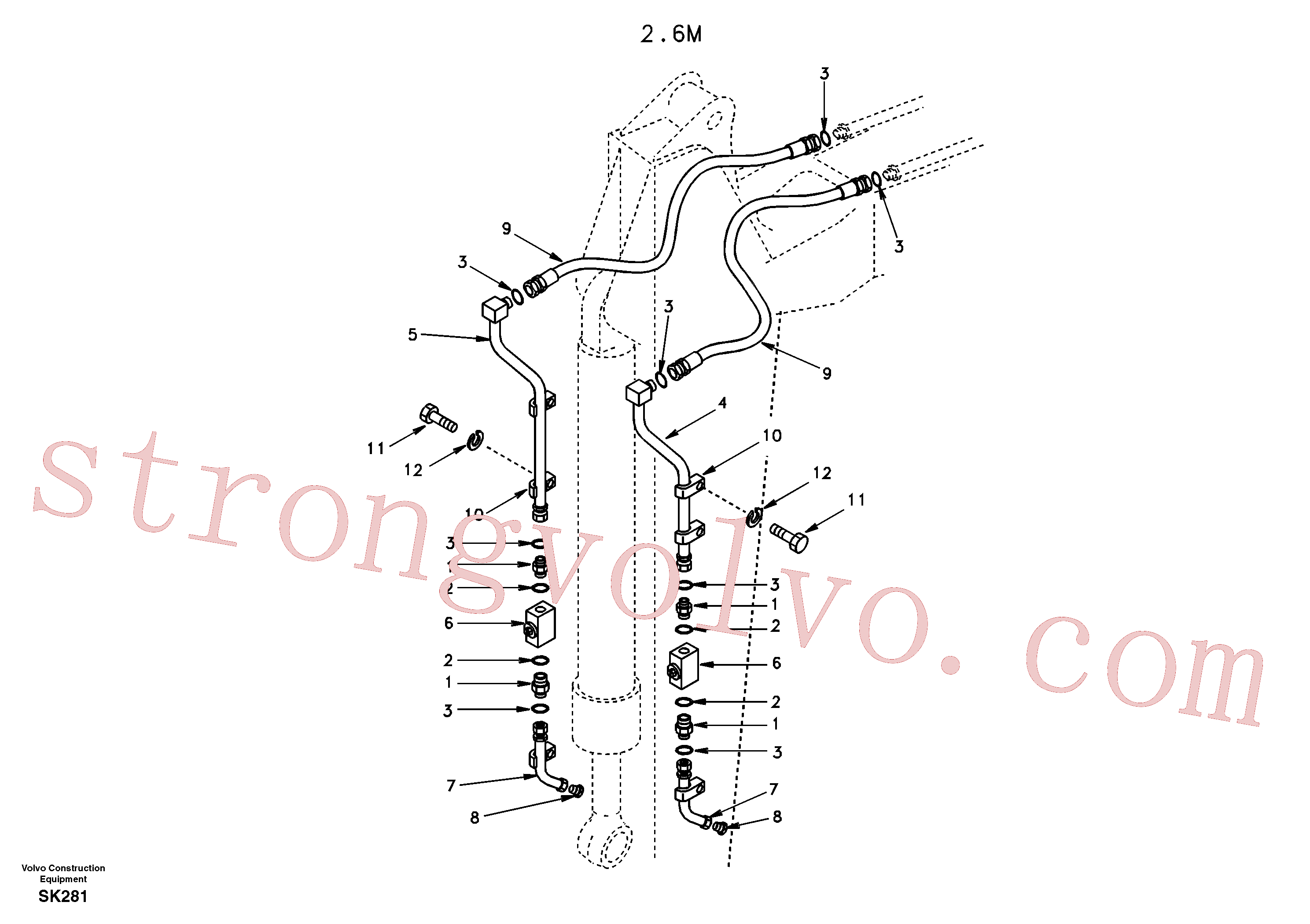 China Made SA1074-01401 Válvula Volvo Acessórios para escavadeira