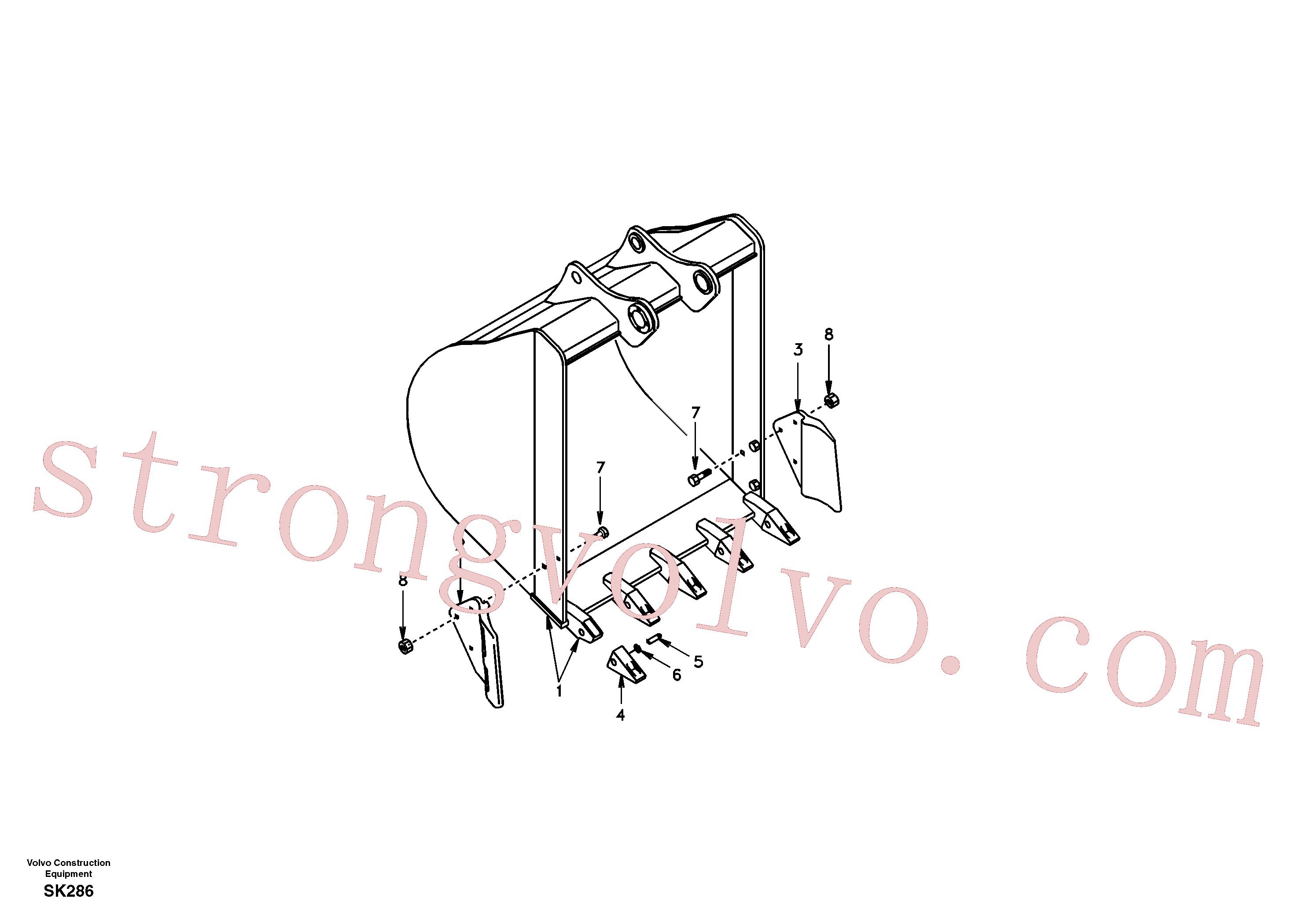 SA1171-00031 Volvo Balde(SK286 Montagem)