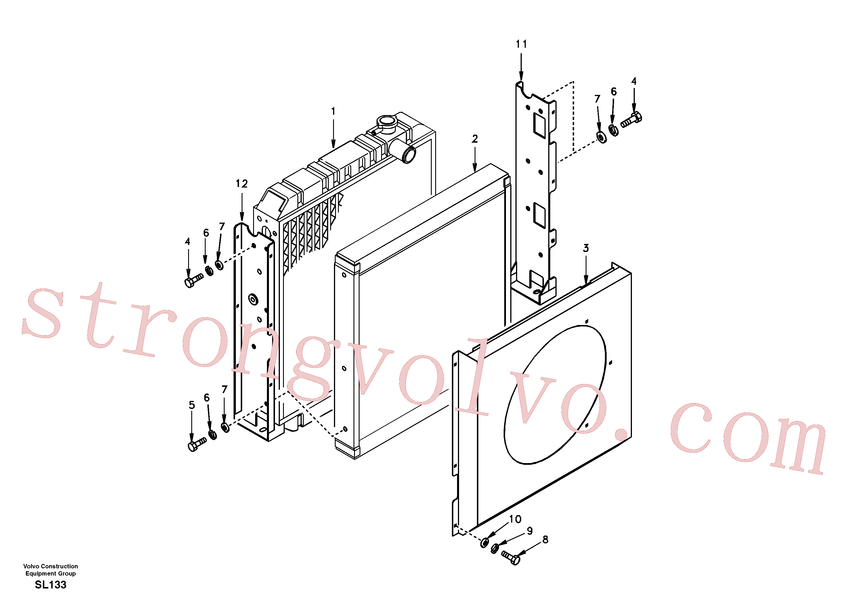 SA9011-11004 Volvo Radiador(SL133 Montagem)