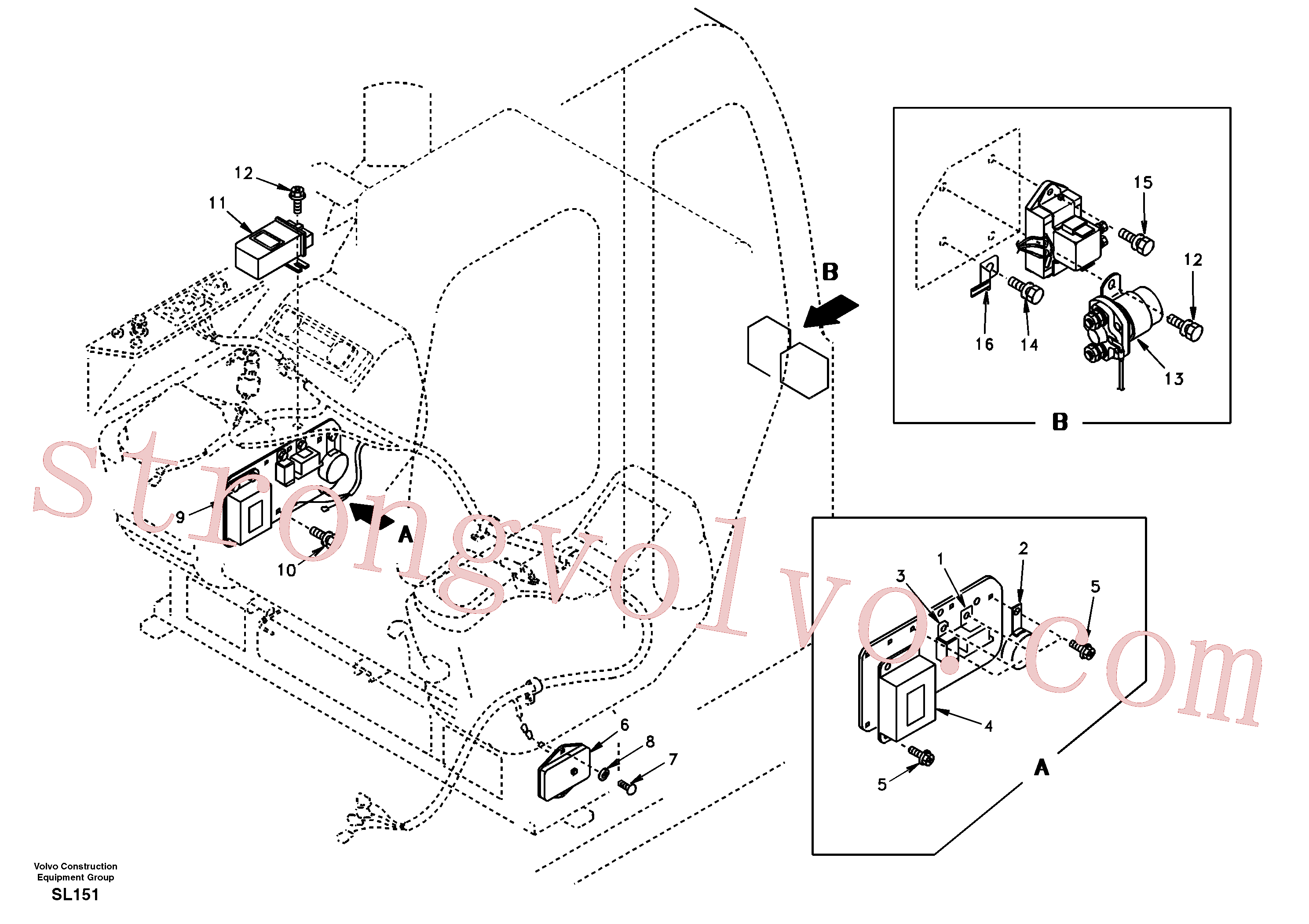 SA9041-10604 Volvo Caixa de derivação eléctrica(SL151 Montagem)