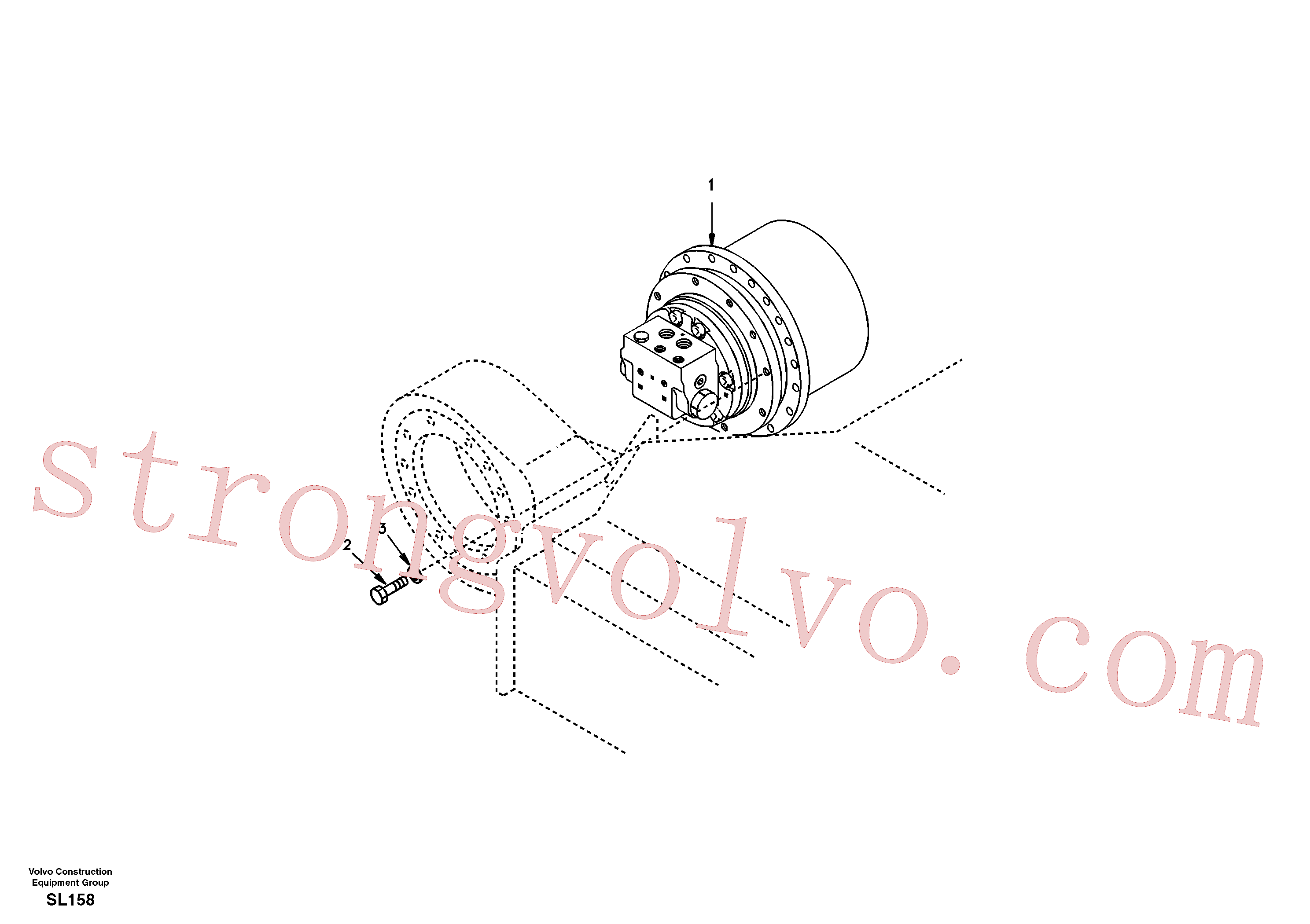 SA14505081 Volvo Motor de curso com peças de montagem(SL158 Montagem)