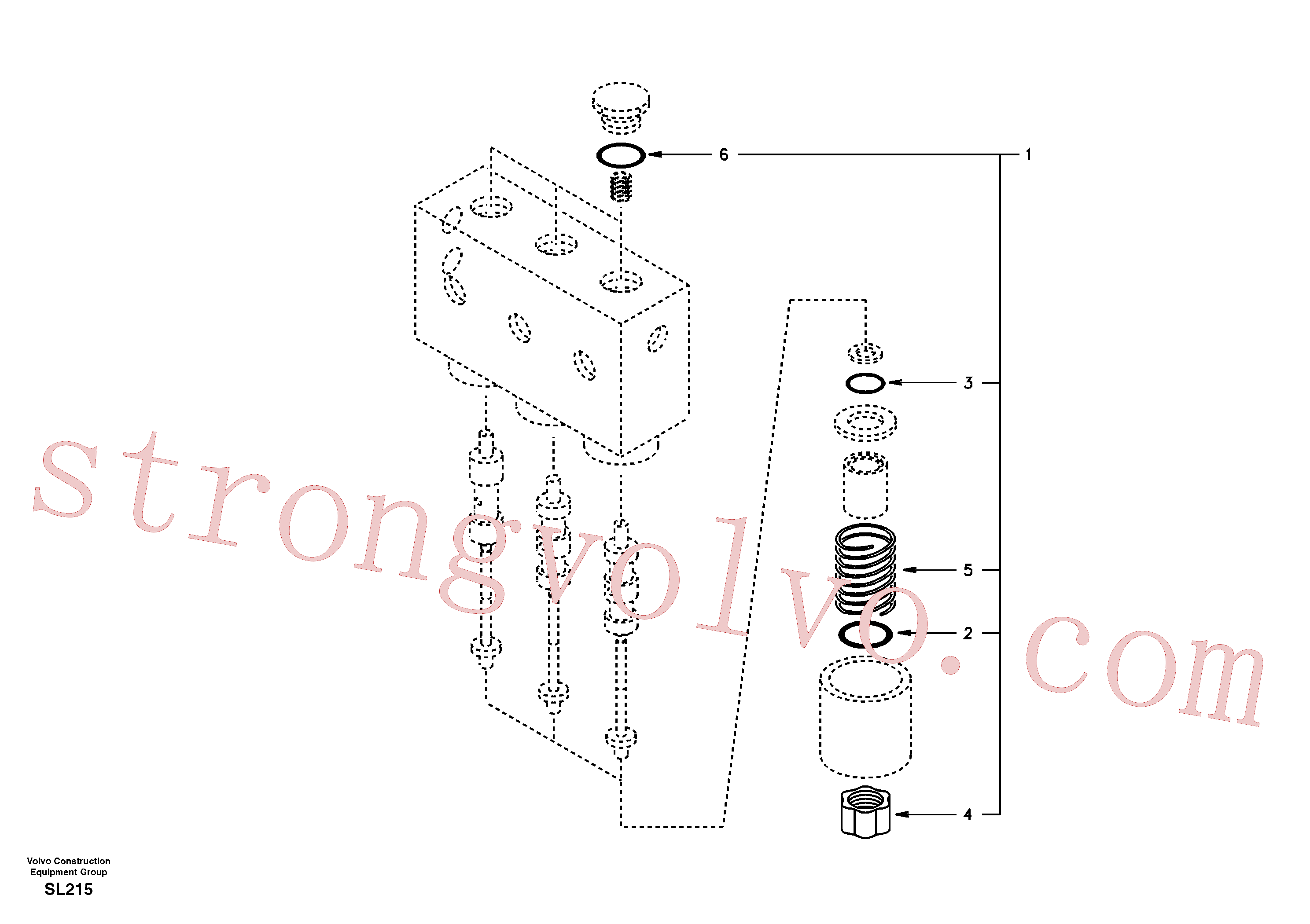 VOE14505472 Volvo Sistema servomotor, válvula solenóide(SL215 Montagem)