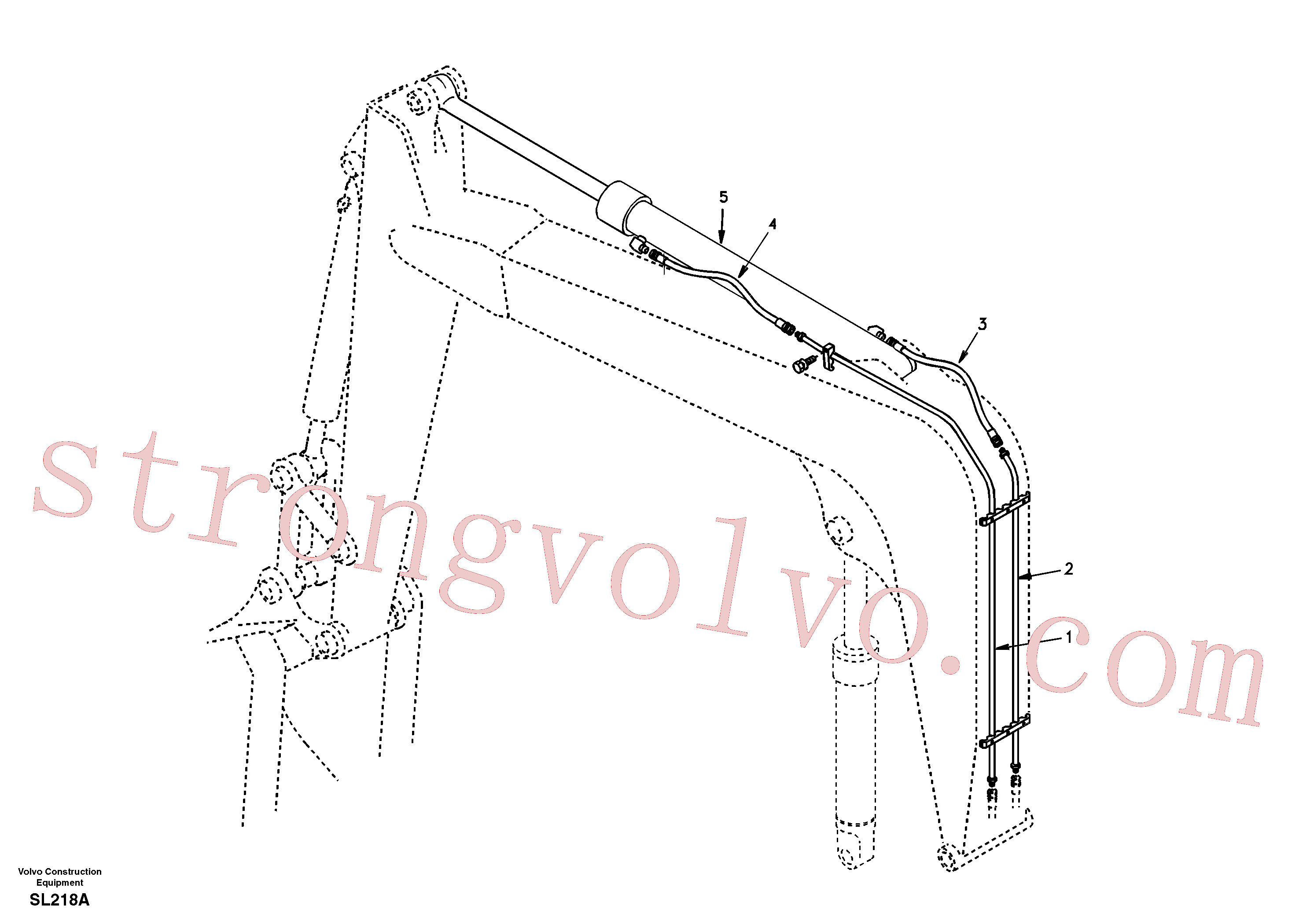 SA9451-05711 Volvo Hidráulica de serviço, ruptura do braço de afundamento(SL218A Montagem)