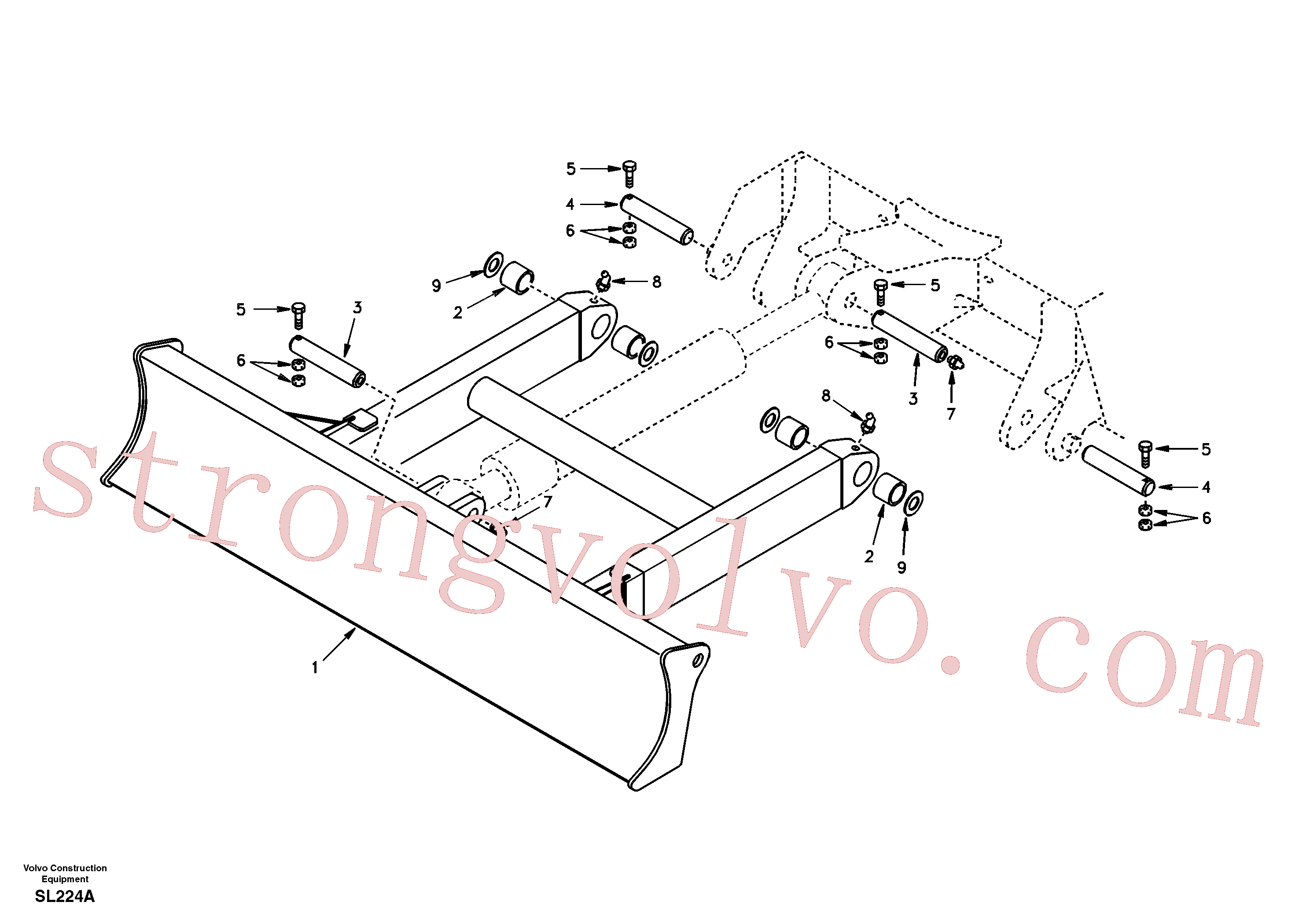 Atacado SA1075-00060 Bushing Volvo escavadeira
